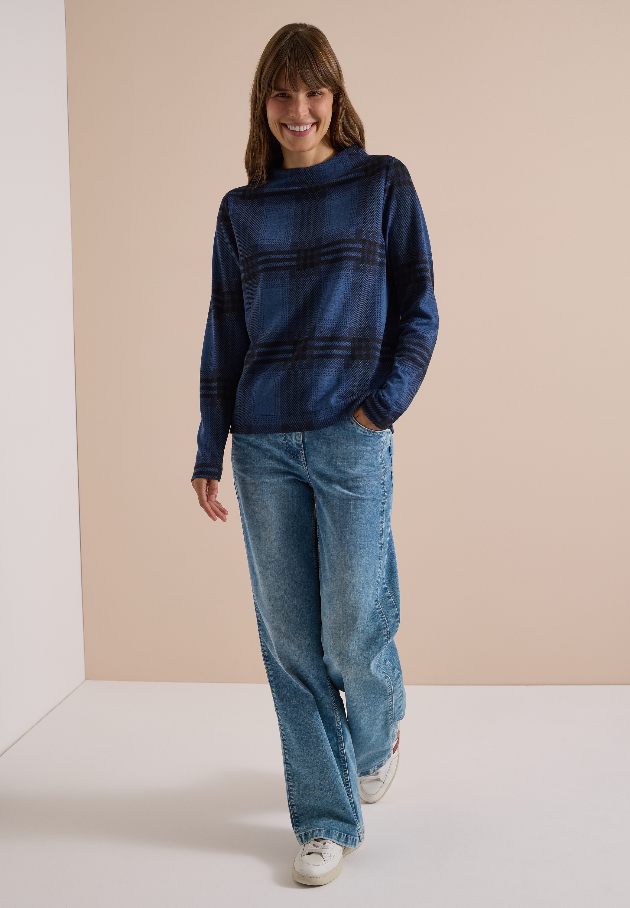 Cecil Langarmshirt Jacquard