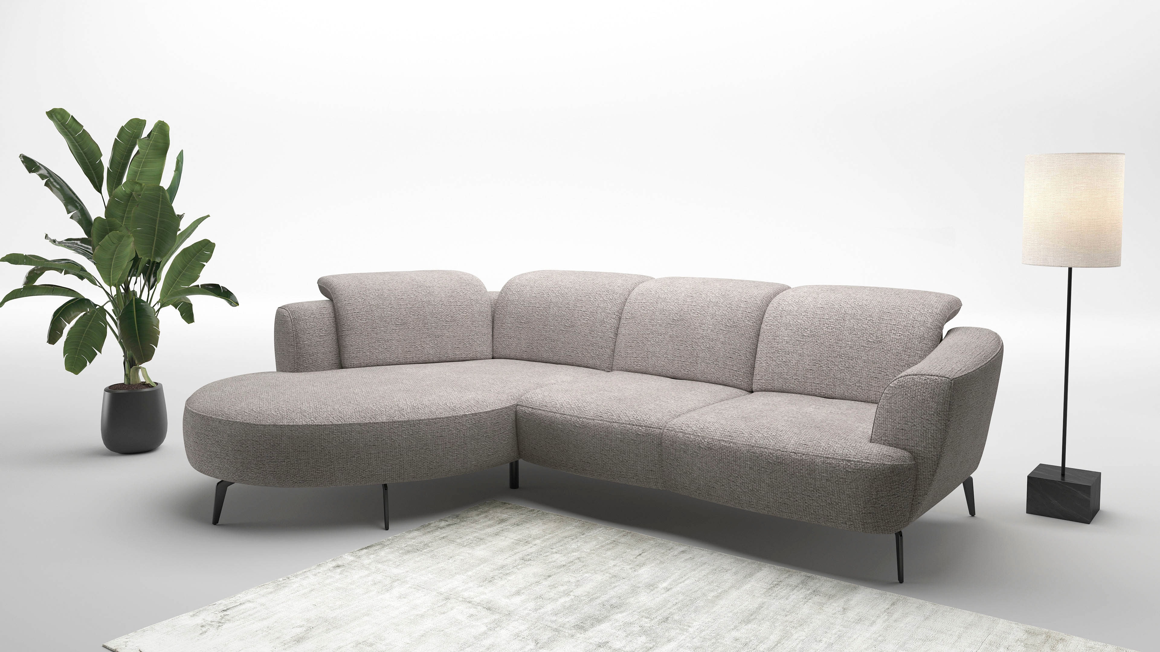 sit&more Ecksofa "Zoe" ink.Sitztiefenverstellung, wahlweise mit Kopfteilverstellung