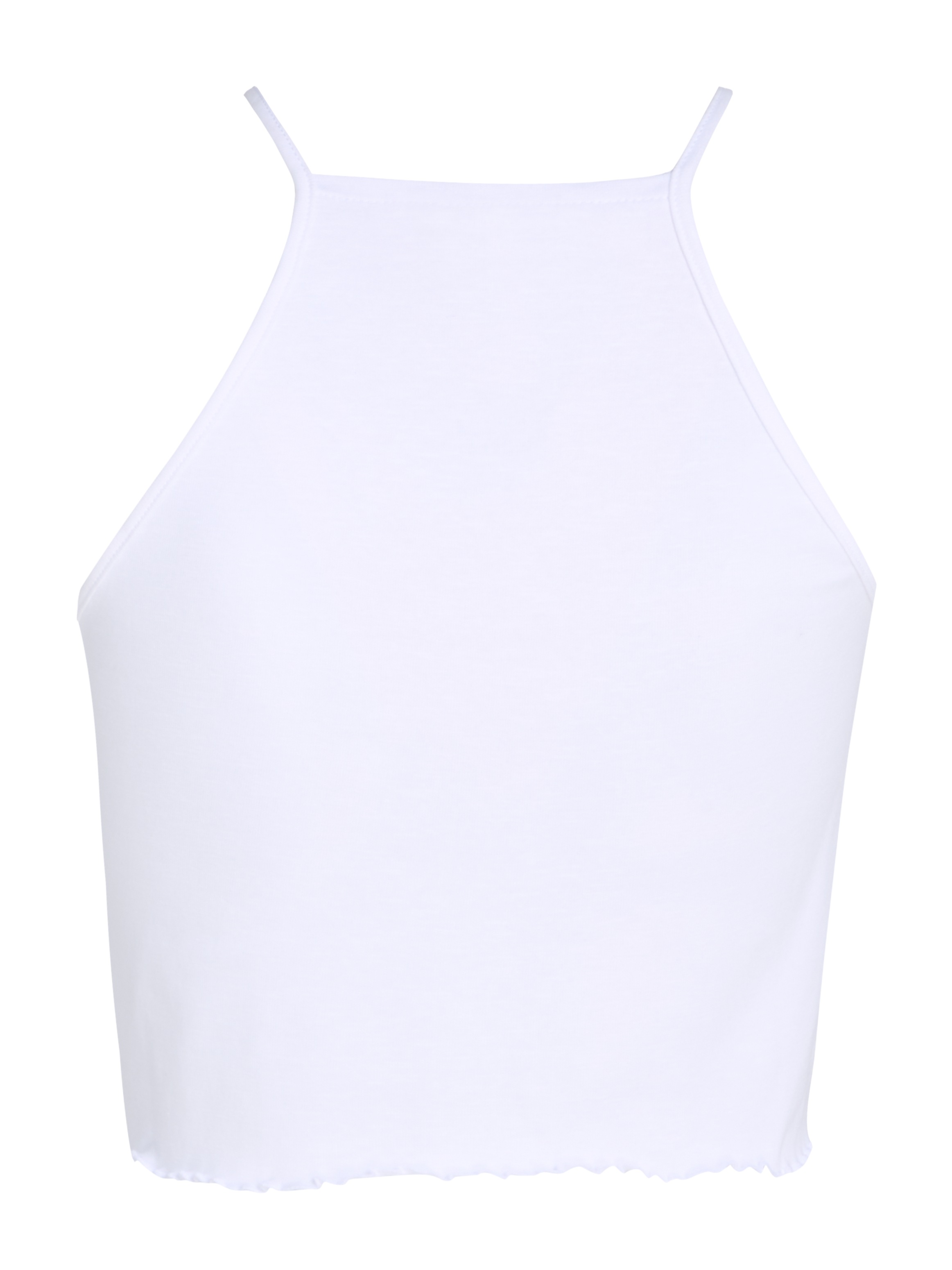 Tommy Jeans Spaghettitop »TJW SLIM CRP BABYLOCK RIB TOP« mit gewelltem Abschluss am Saum