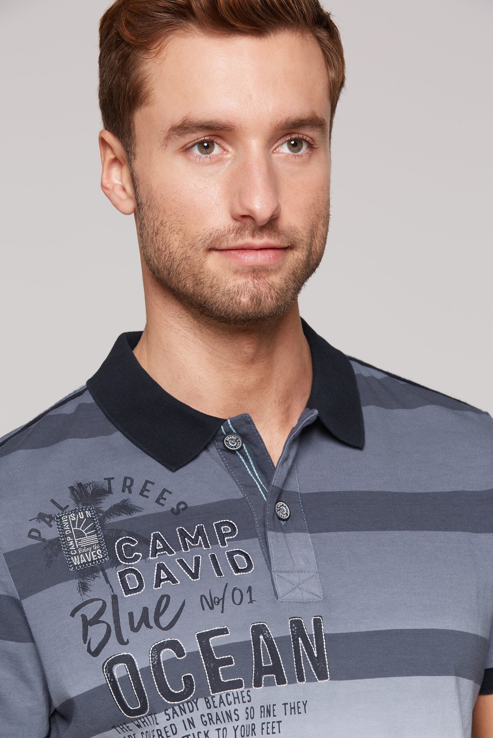 CAMP DAVID Poloshirt, aus Baumwolle