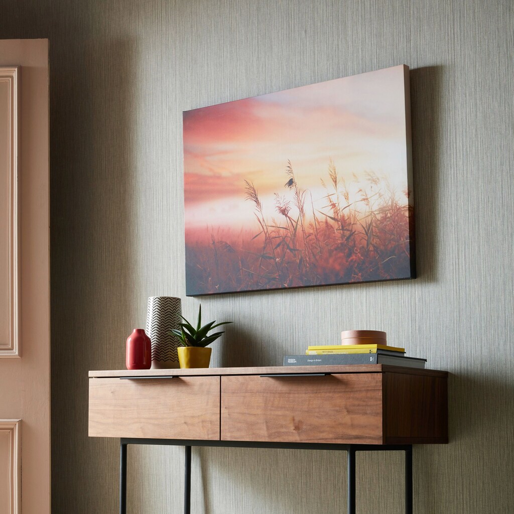 Art for the home Leinwandbild »Wiese im Sonnenaufgang«, Natur