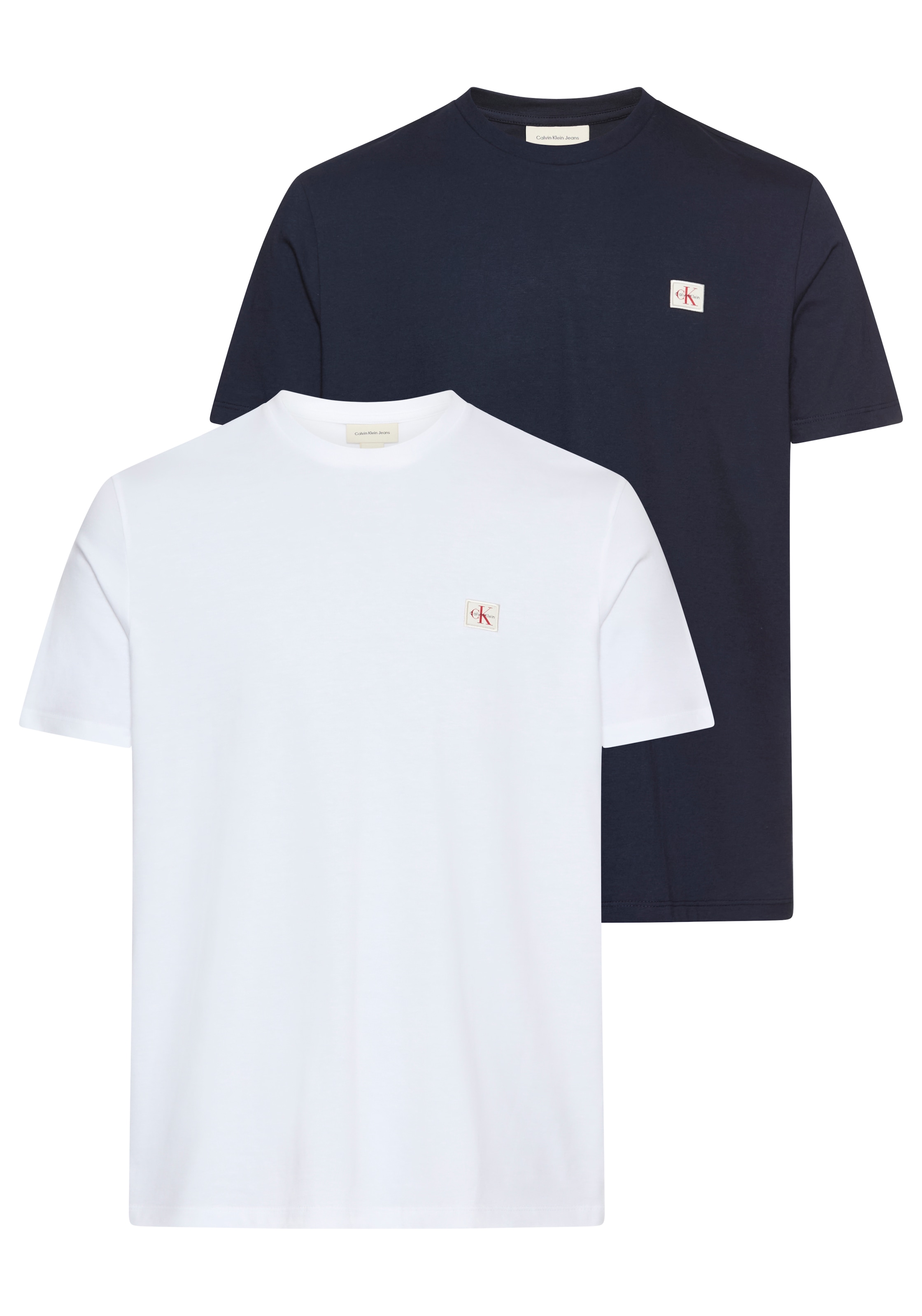 Calvin Klein Jeans T-Shirt "SS BADGE TEE 2 PACK" Packung, 2er-Pack, 2 Stk. günstig online kaufen