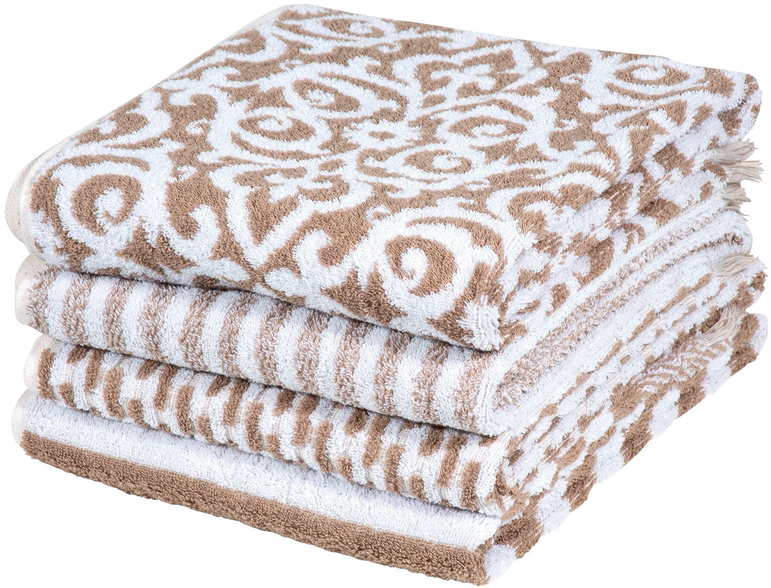 PAD Badetuch "FAMILY, 70x140 cm" Made in Europe, gestreift, Ornamente, mit Fransen