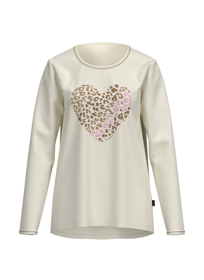 Trigema Schlafanzug »TRIGEMA Pyjama Oberteil mit goldenem Leo Herz Motiv« 1