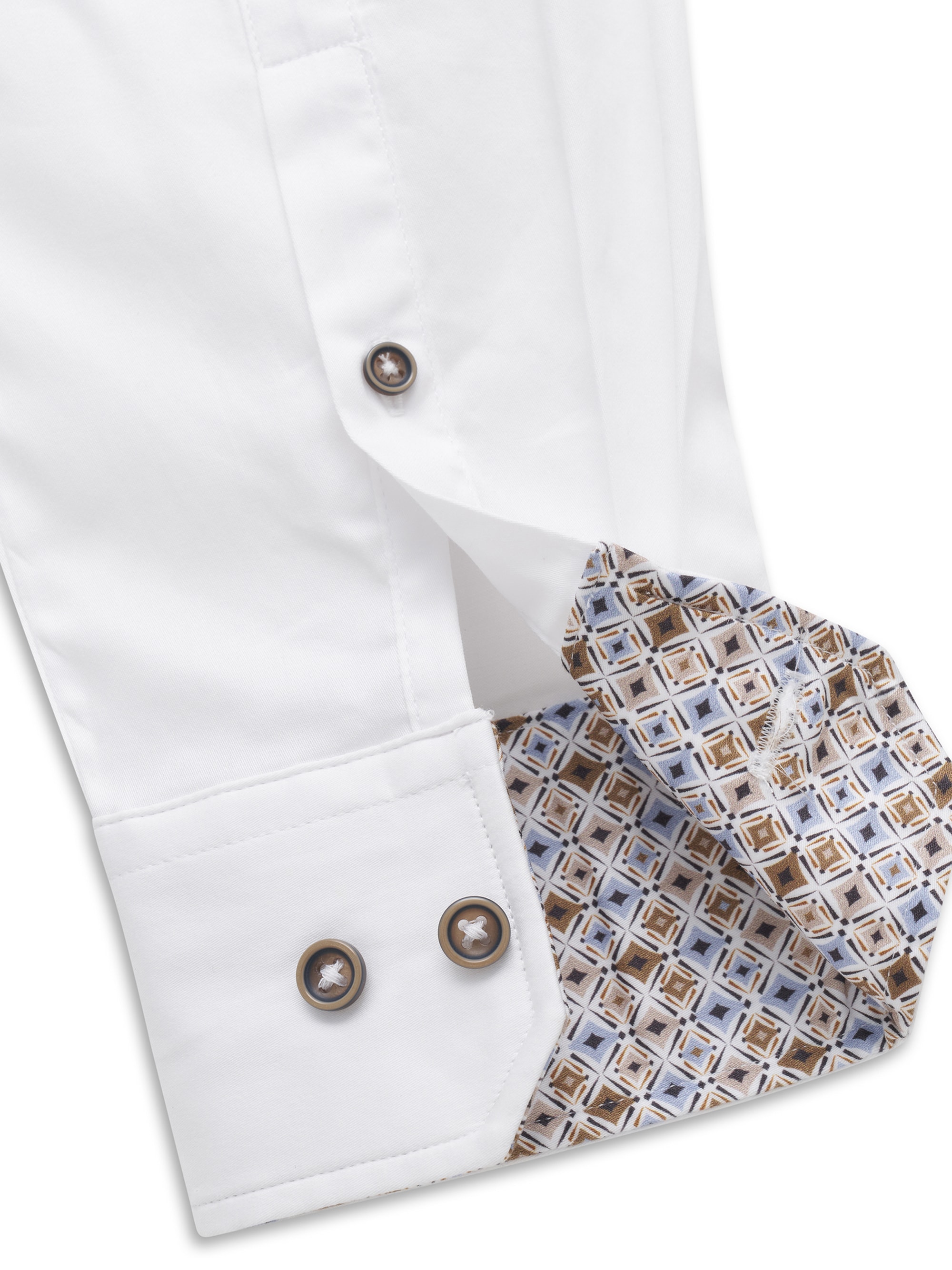 bugatti Langarmhemd »Modern Fit« Modern Fit Baumwolle Button-Down