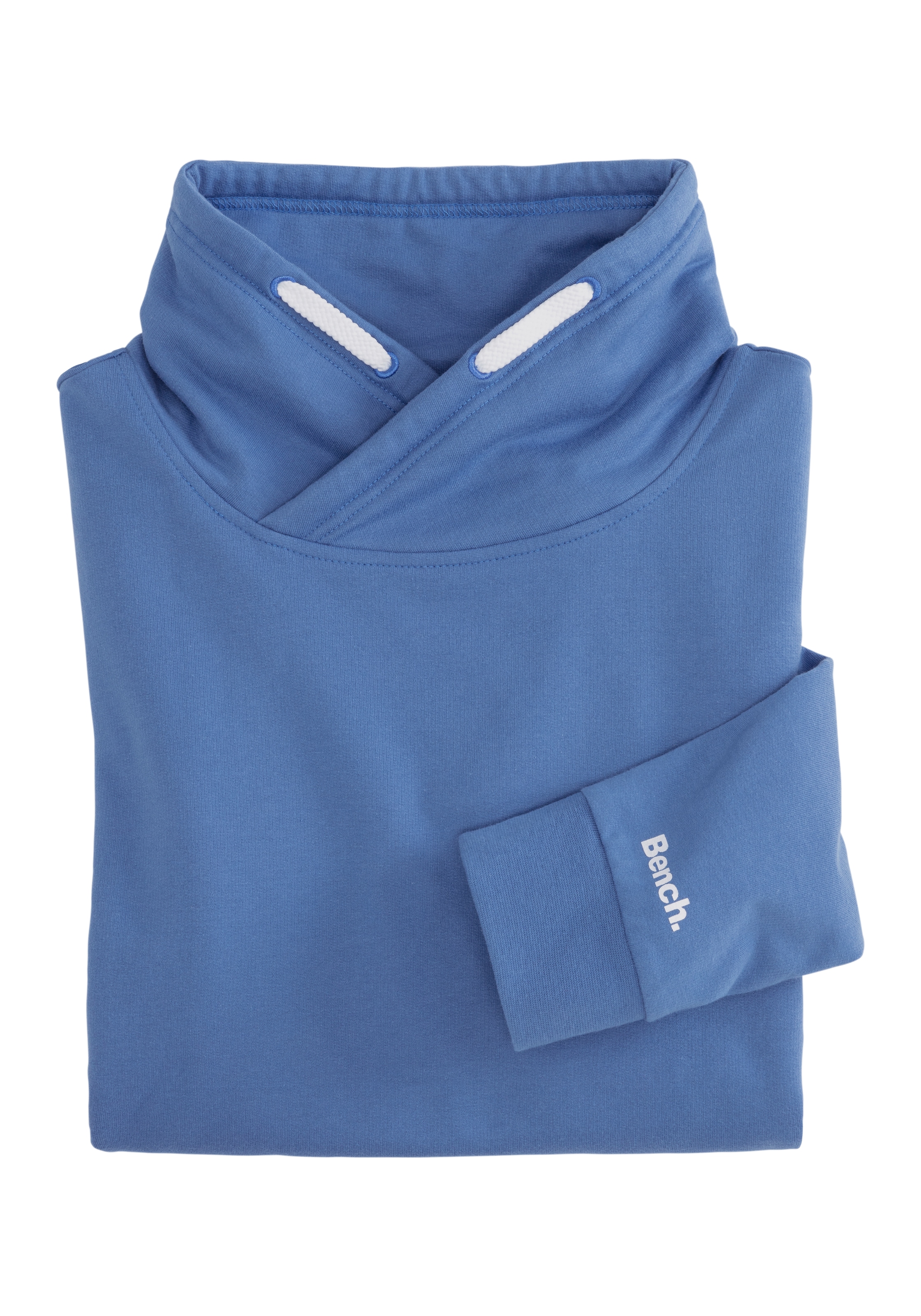 Bench. Loungewear Sweatshirt, mit großem Stehkragen aus einer Baumwollmischung