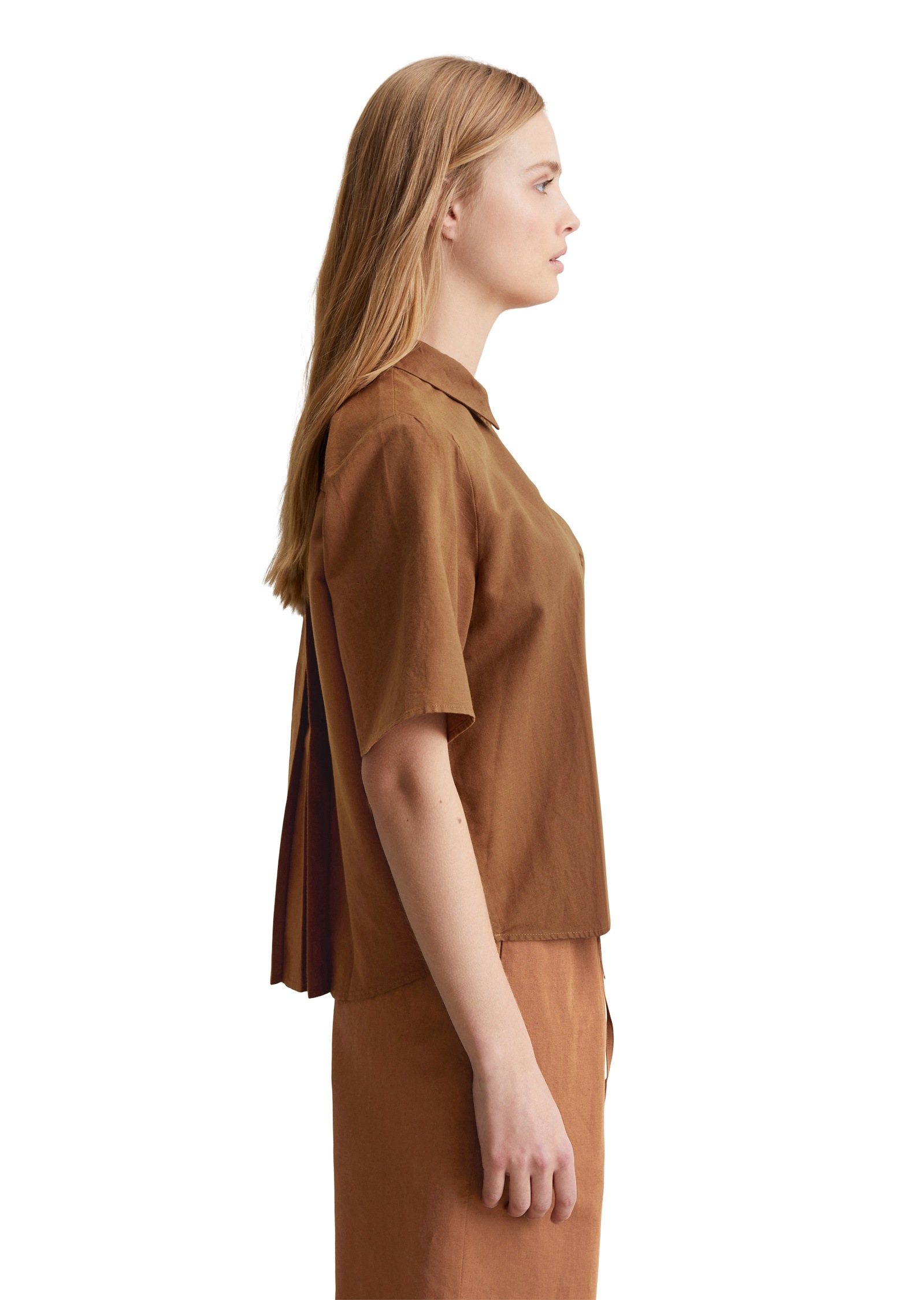 Marc OPolo DENIM Kurzarmbluse "mit Falten-Details im Rücken" günstig online kaufen