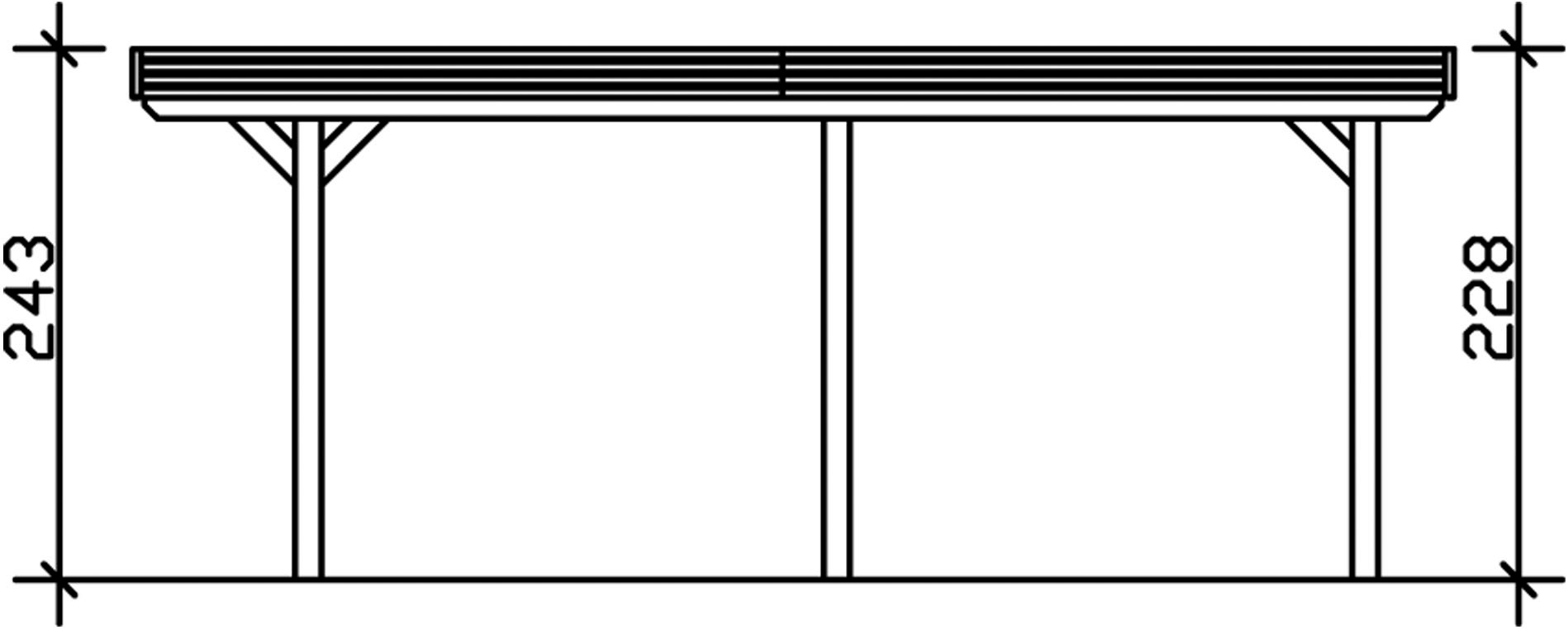 Skanholz Einzelcarport »Spessart«, 291 cm, Anthrazit