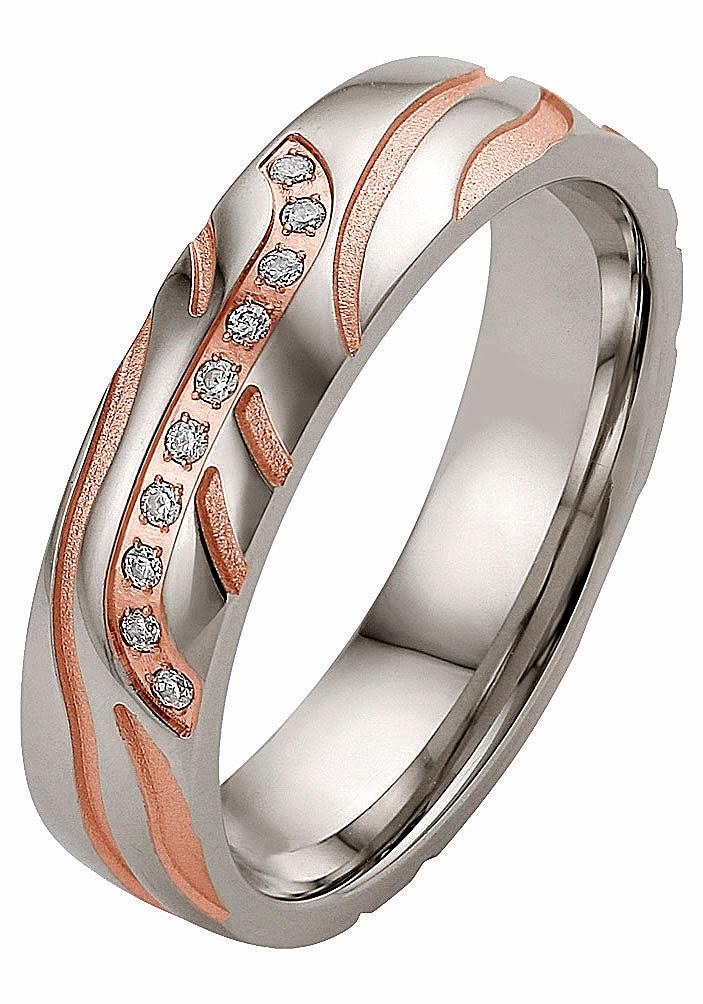 Firetti Trauring »Schmuck Geschenk Hochzeit Ehering "LIEBE"«, wahlweise mit oder ohne Zirkonia (synth.)