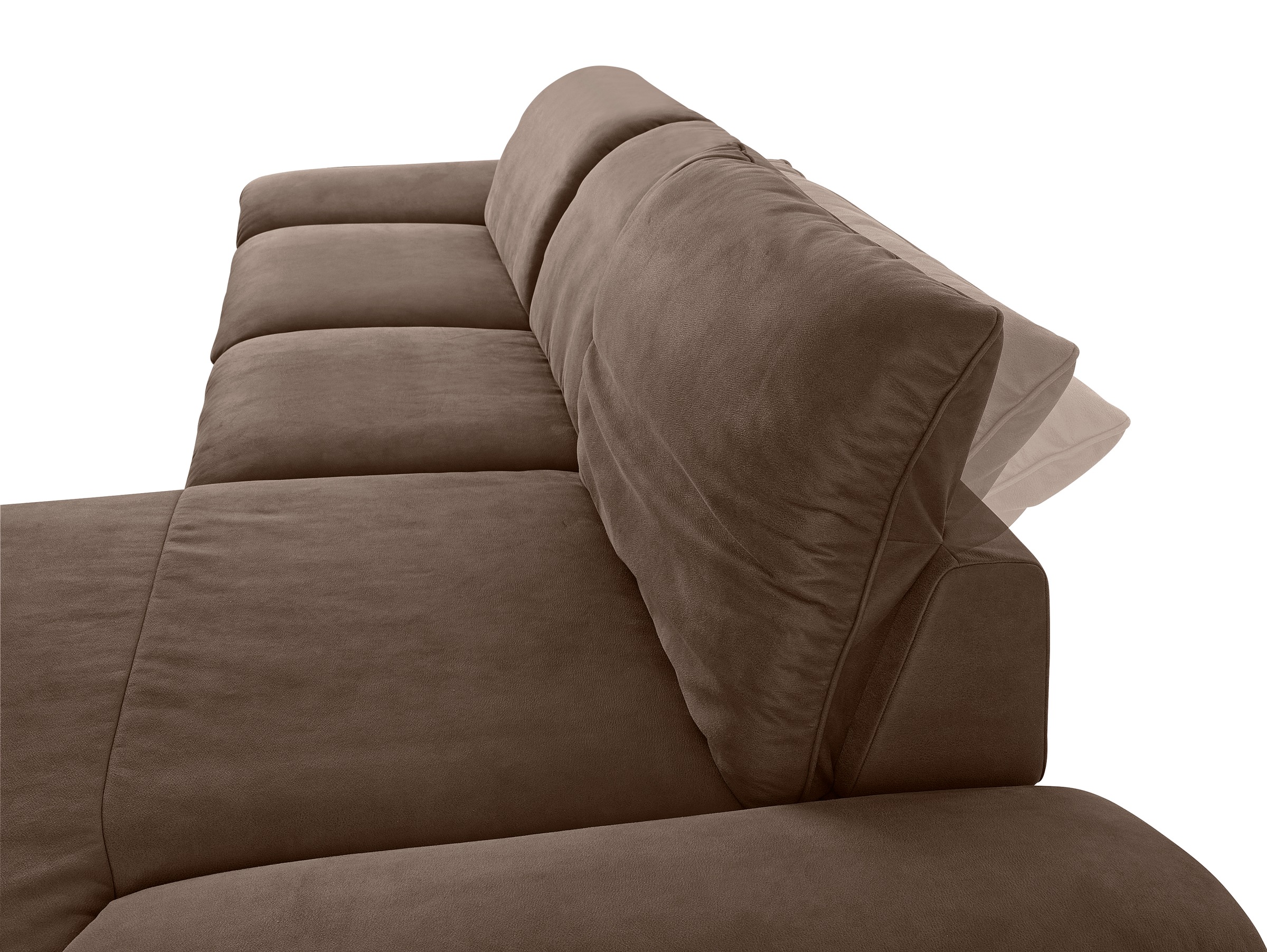 W.SCHILLIG Ecksofa »enjoy&MORE, Designsofa, bequem, zeitlos und elegant, L-Form«, mit Sitztiefenverstellung, Füße Chrom glänzend, Breite 340 cm