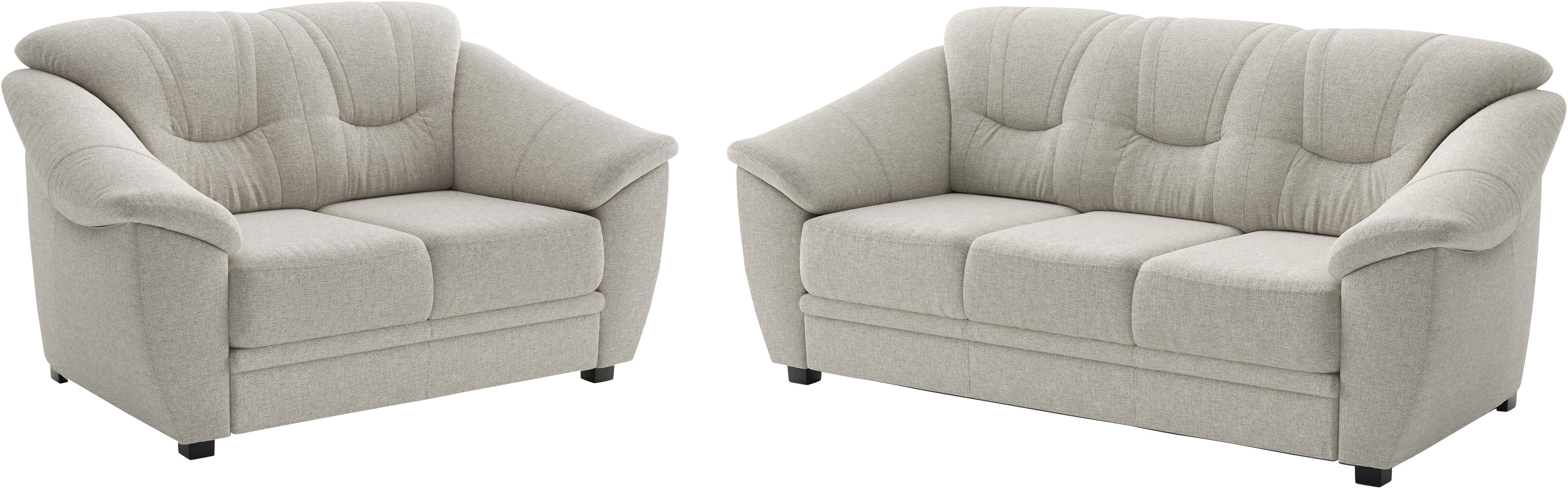 sit&more Polstergarnitur "Savona, Set: 2- & 3er-Sofa, B: 148 bzw. 198 cm, Federkern-Polsterung" 2 tlg. komfortable Sitzhöhe 46 cm, frei im Raum stellbar, stilvolles Design