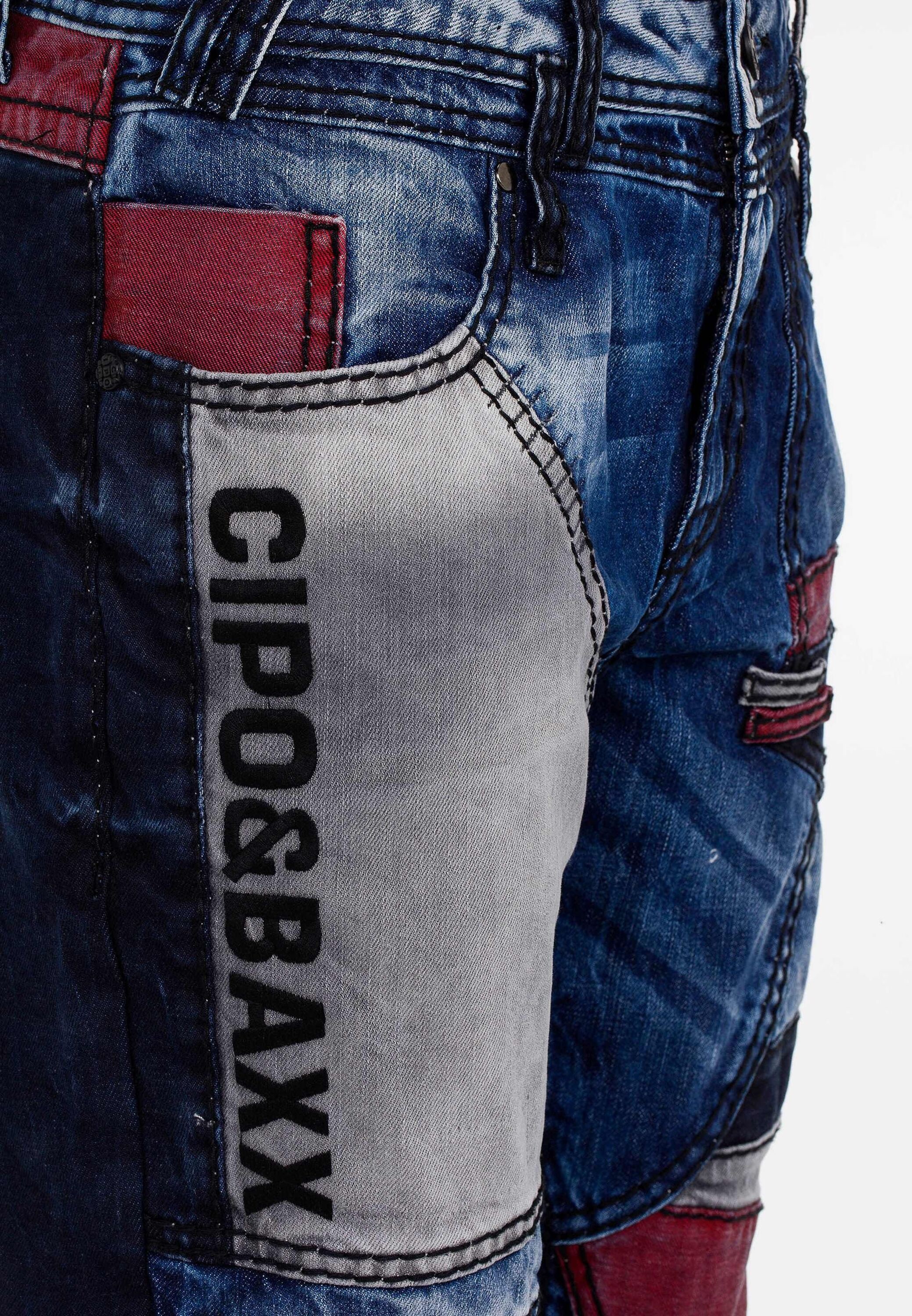 Cipo & Baxx Regular-fit-Jeans »Jeans«, im extravaganten Design, CD574