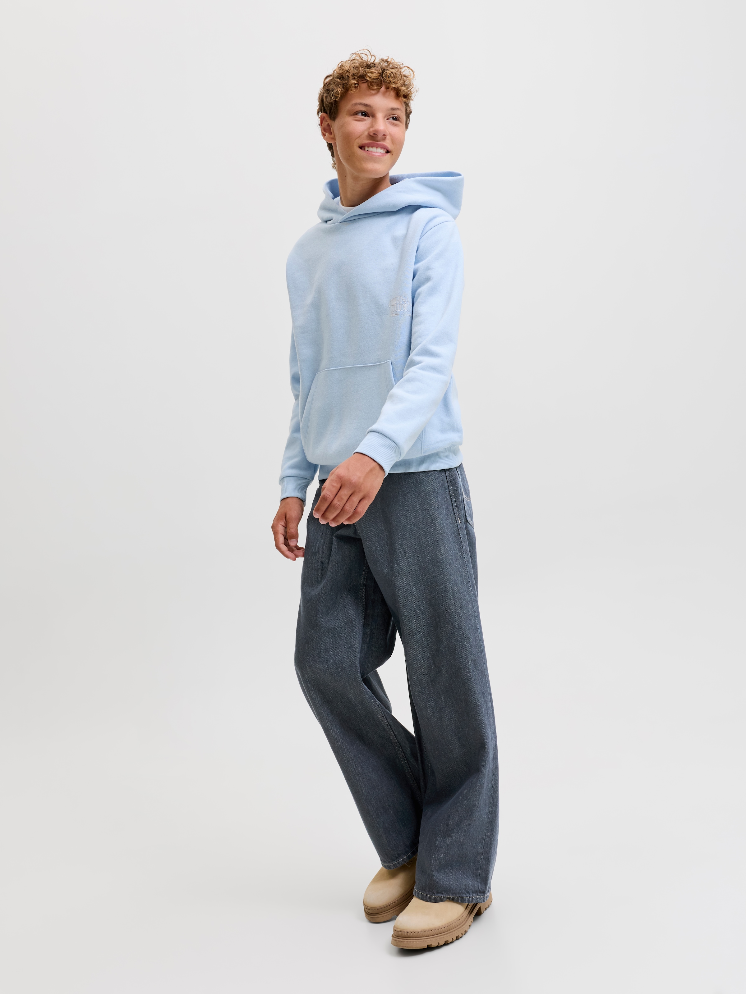 Jack & Jones Junior Weite Jeans »JJIDAVE JJORIGINAL AKM 899 SN JNR« Baumwolle, weit geschnitten