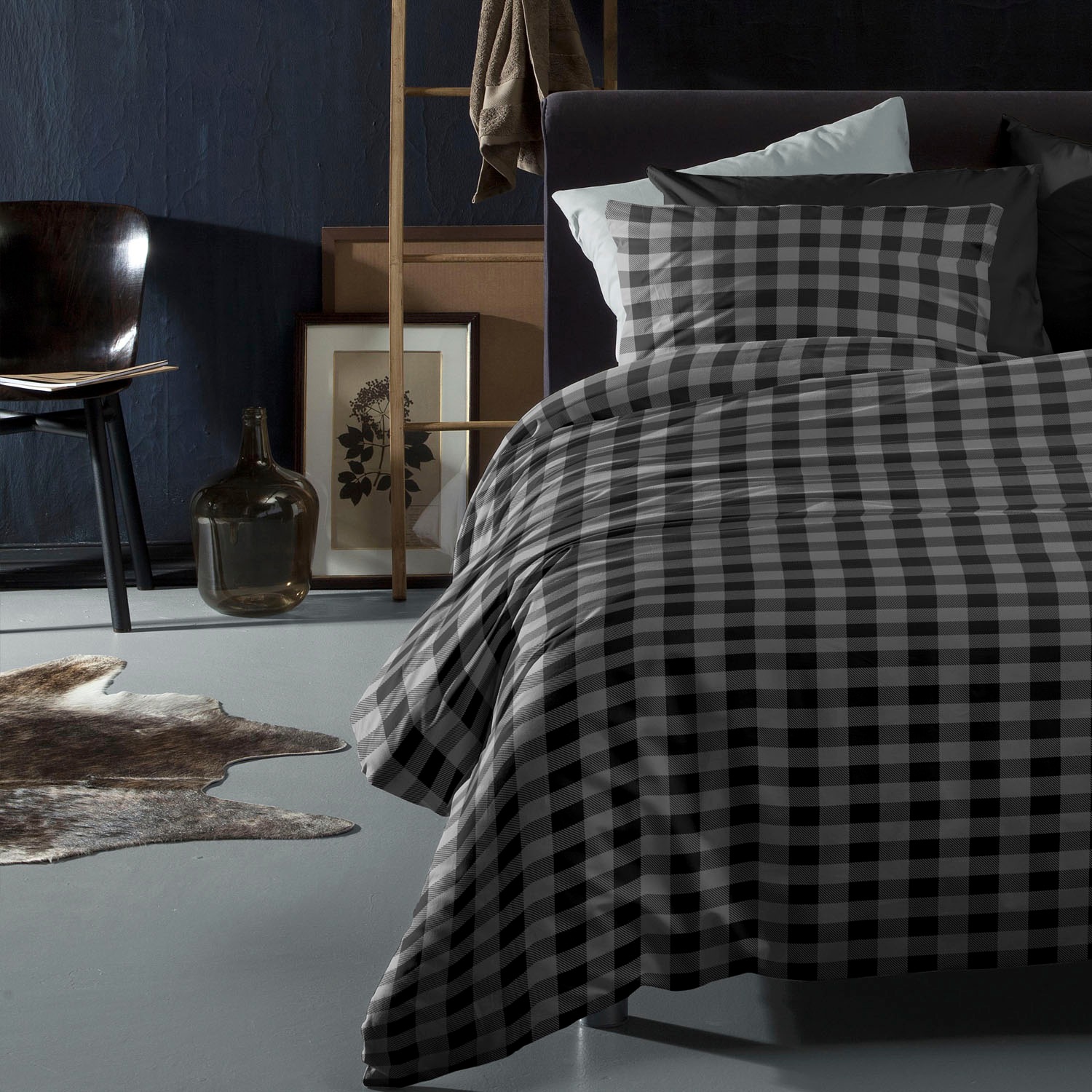 damai Bettwäsche "Timber" 2 Stk. mit Karomuster günstig online kaufen