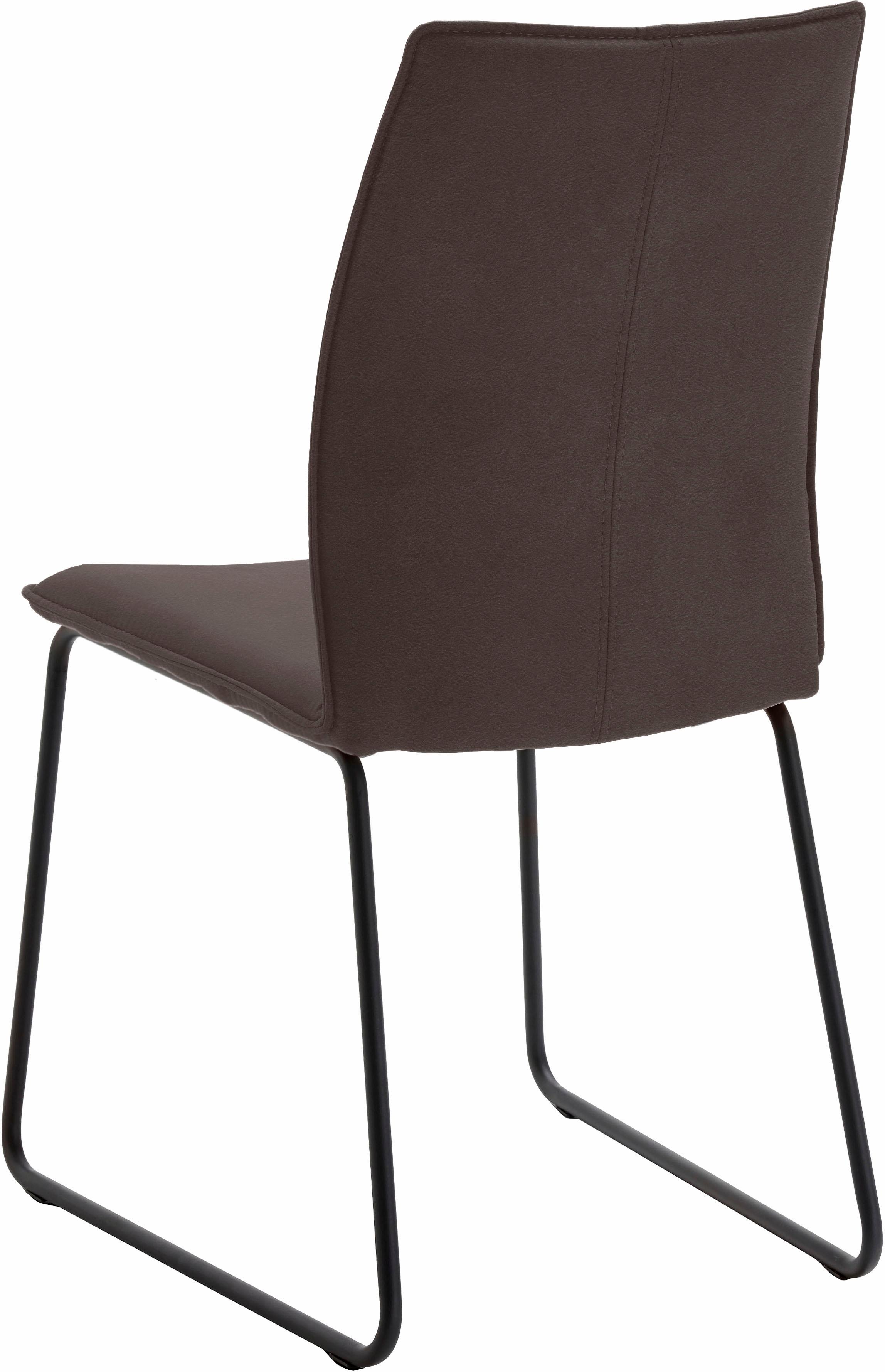 Thumbnail - NIEHOFF SITZMÖBEL Polsterstuhl "Capri" (Set) 2 Stk.Kufengestell aus Eisen, Bezug in Microfaser oder Leder