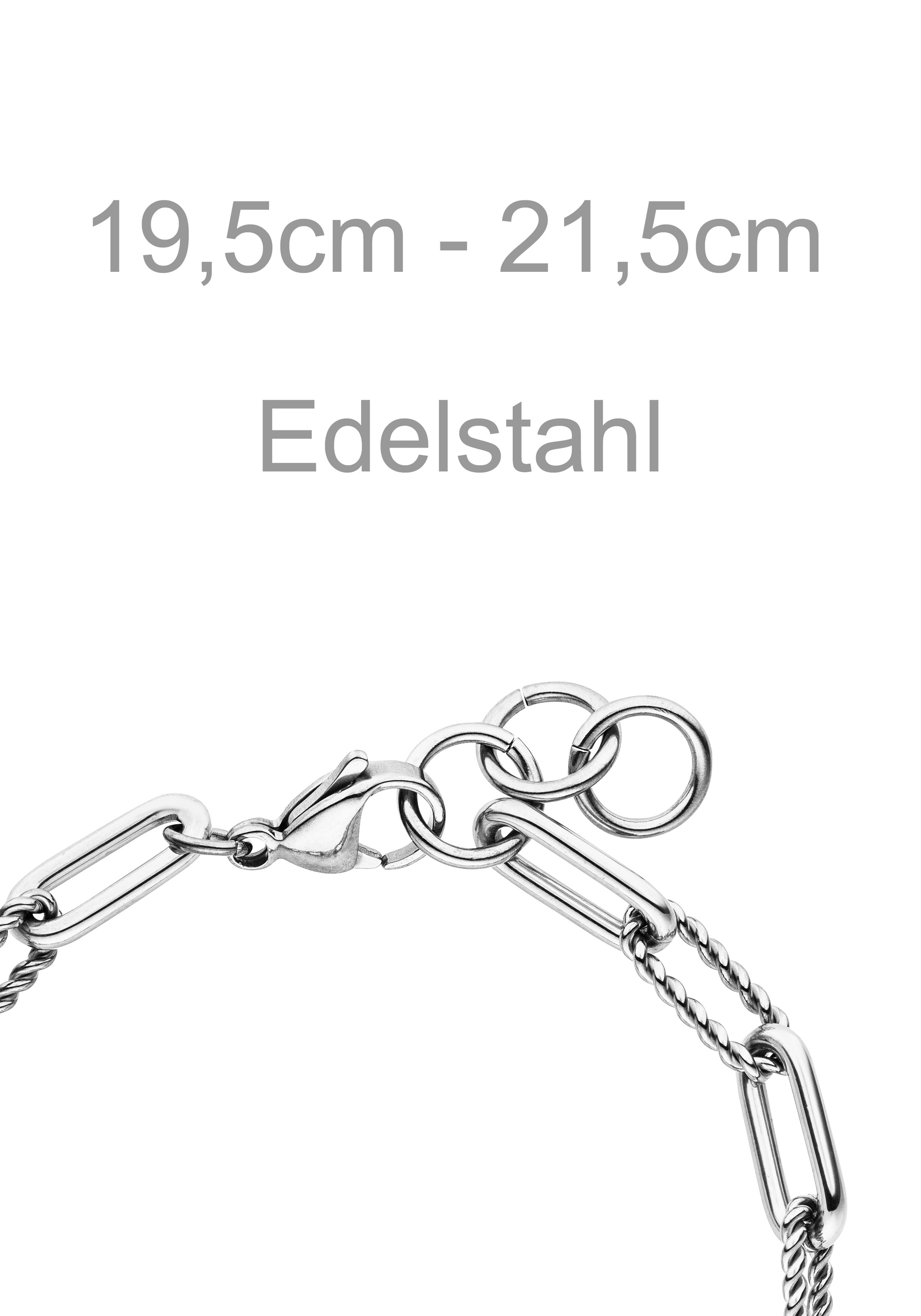 JOBO Armband aus Edelstahl 21,5 cm