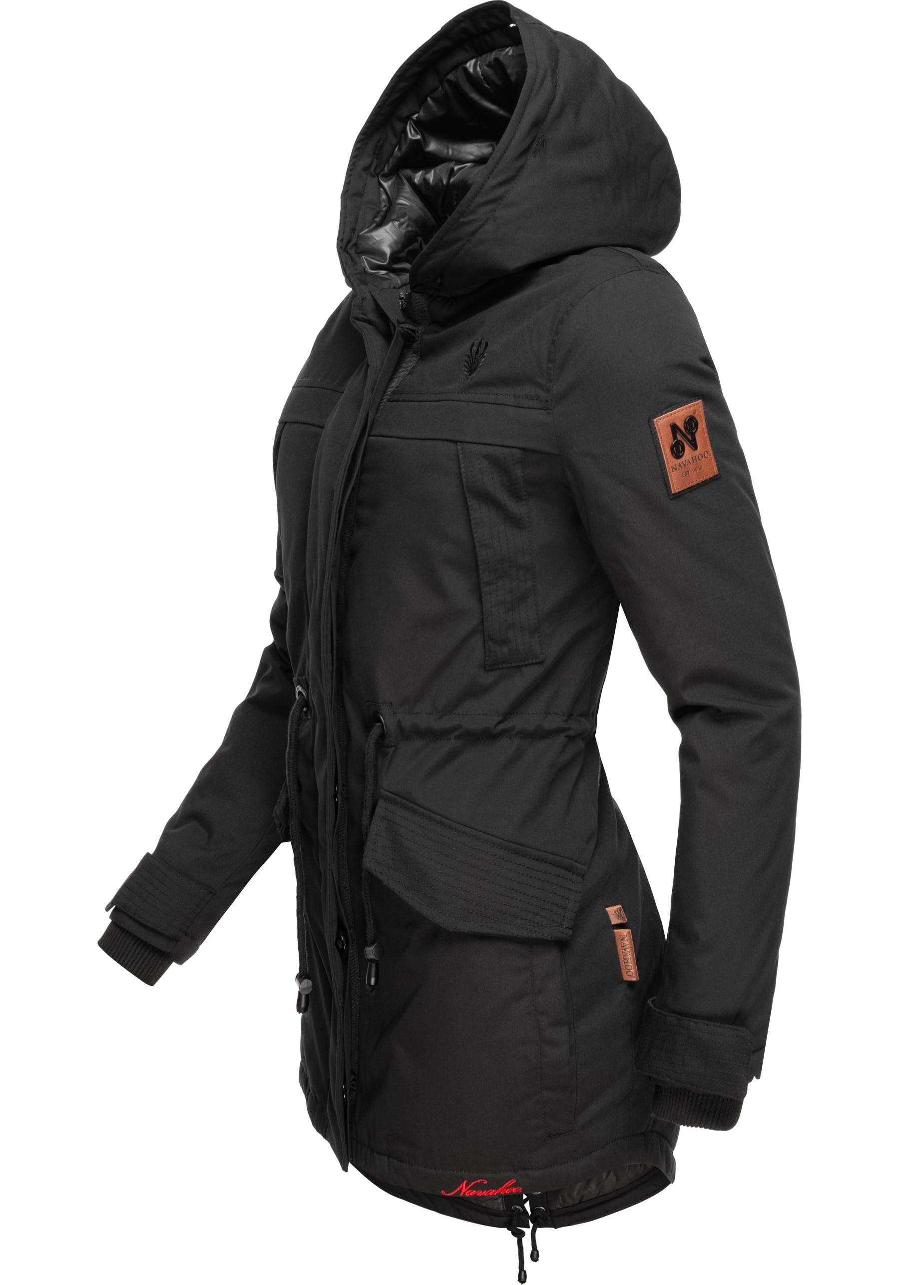 Navahoo Wintermantel »Lady Like«, edler Parka m. abnehmbarem Kunstfell