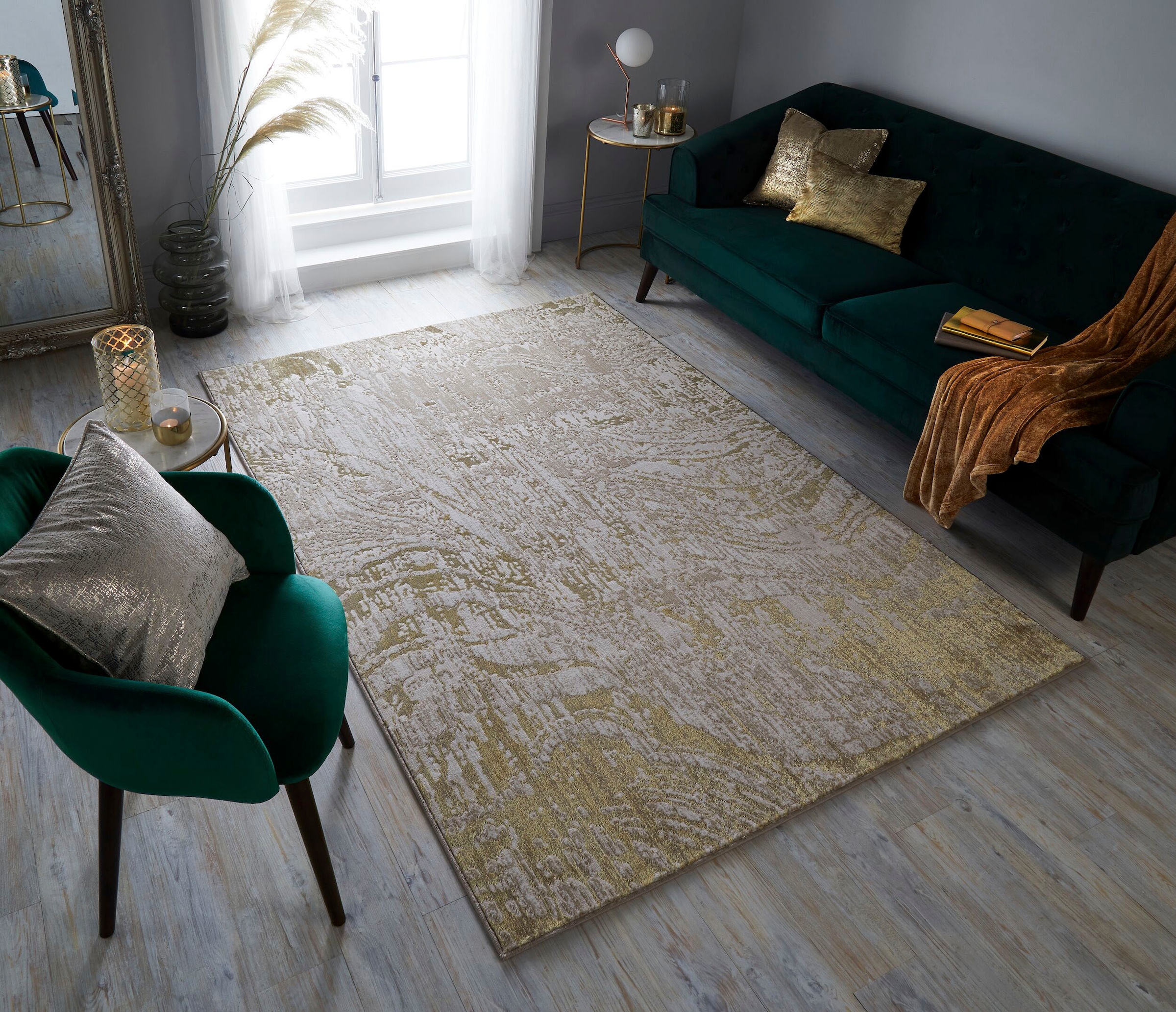 FLAIR RUGS Teppich "Arissa" rechteckig 7 mm Höhe Glanzeffekt, Schrumpf-Garn günstig online kaufen
