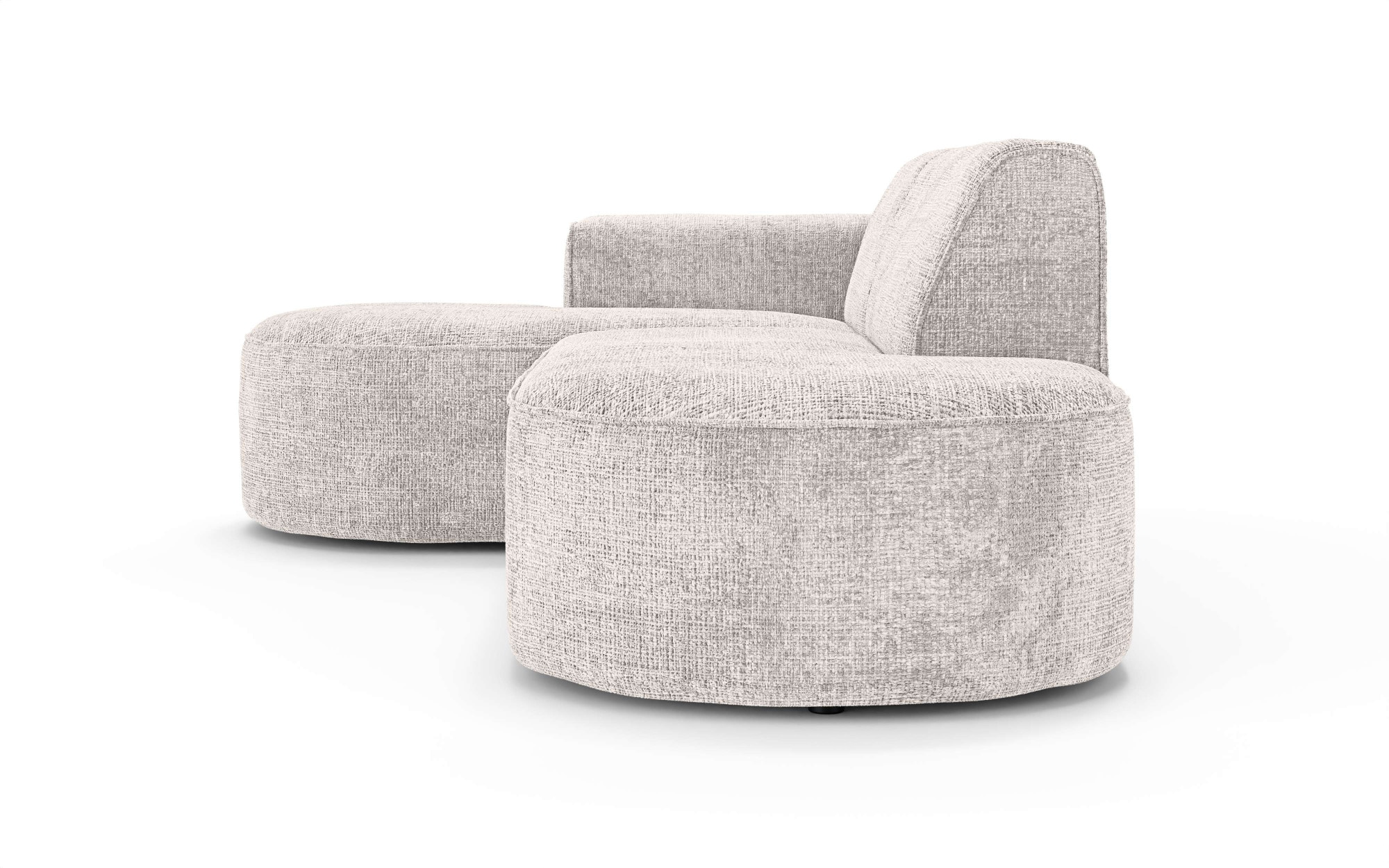 OTTO home Ecksofa »ADELLA Design-Sofa mit Recamiere rechts/links, 248/159/76 cm«, L-Form mit Wellenunterfederung, runde Form, auch in Cord
