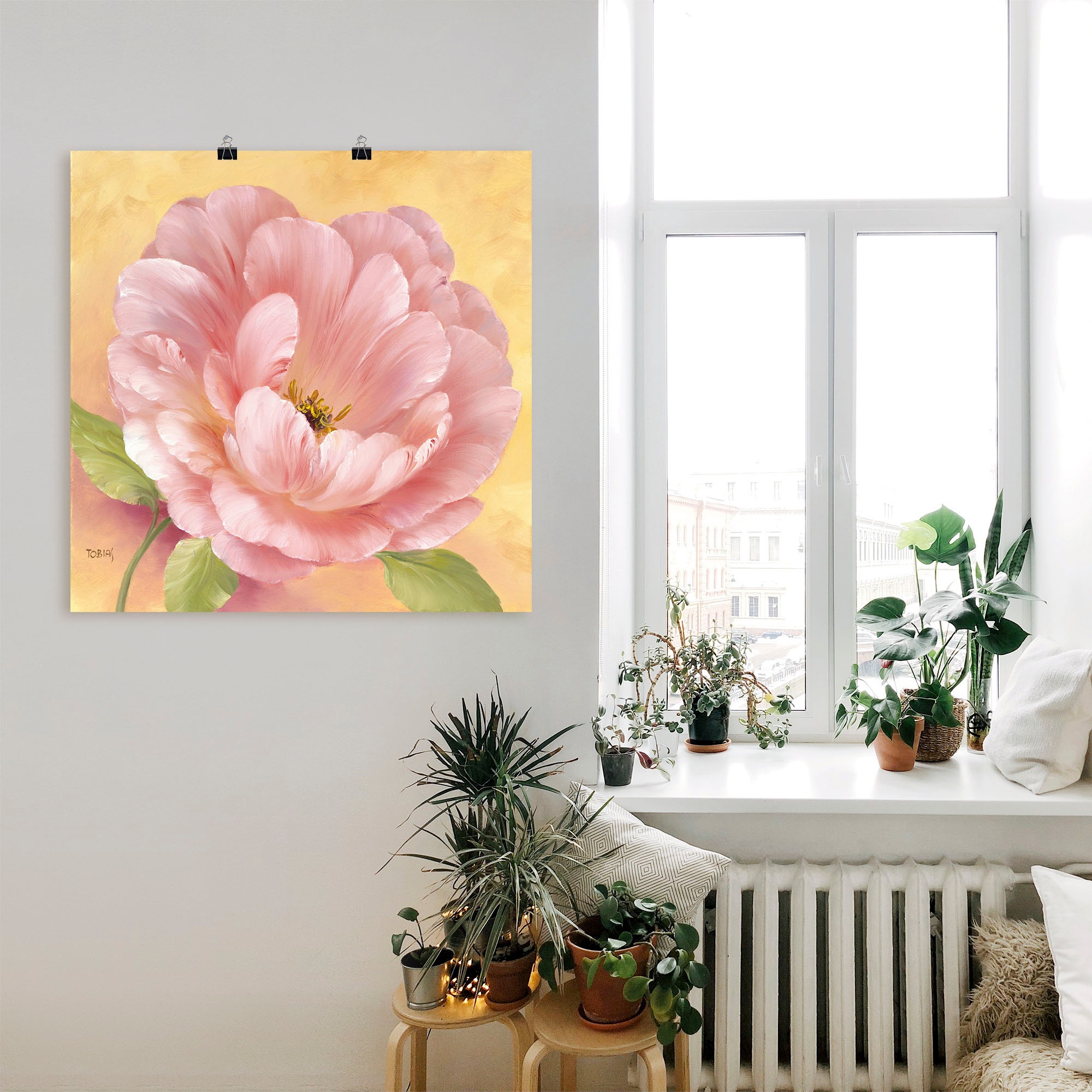 Artland Wandbild »Grüße aus Russland II«, Blumen, (1 St.), als Leinwandbild, Wandaufkleber oder Poster in versch. Größen