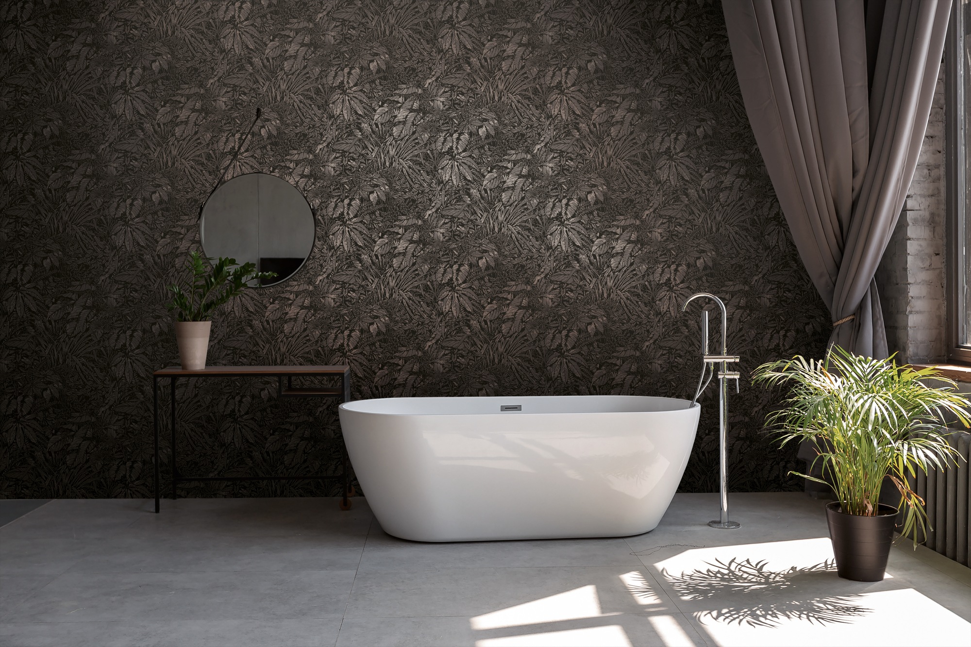 living walls Vliestapete »Smart Surfaces Natur-Tapete Mustertapete Floral Natur«, leicht glänzend, Vliestapete Dschungel für Schlafzimmer Küche Wohnzimmer Natur Design