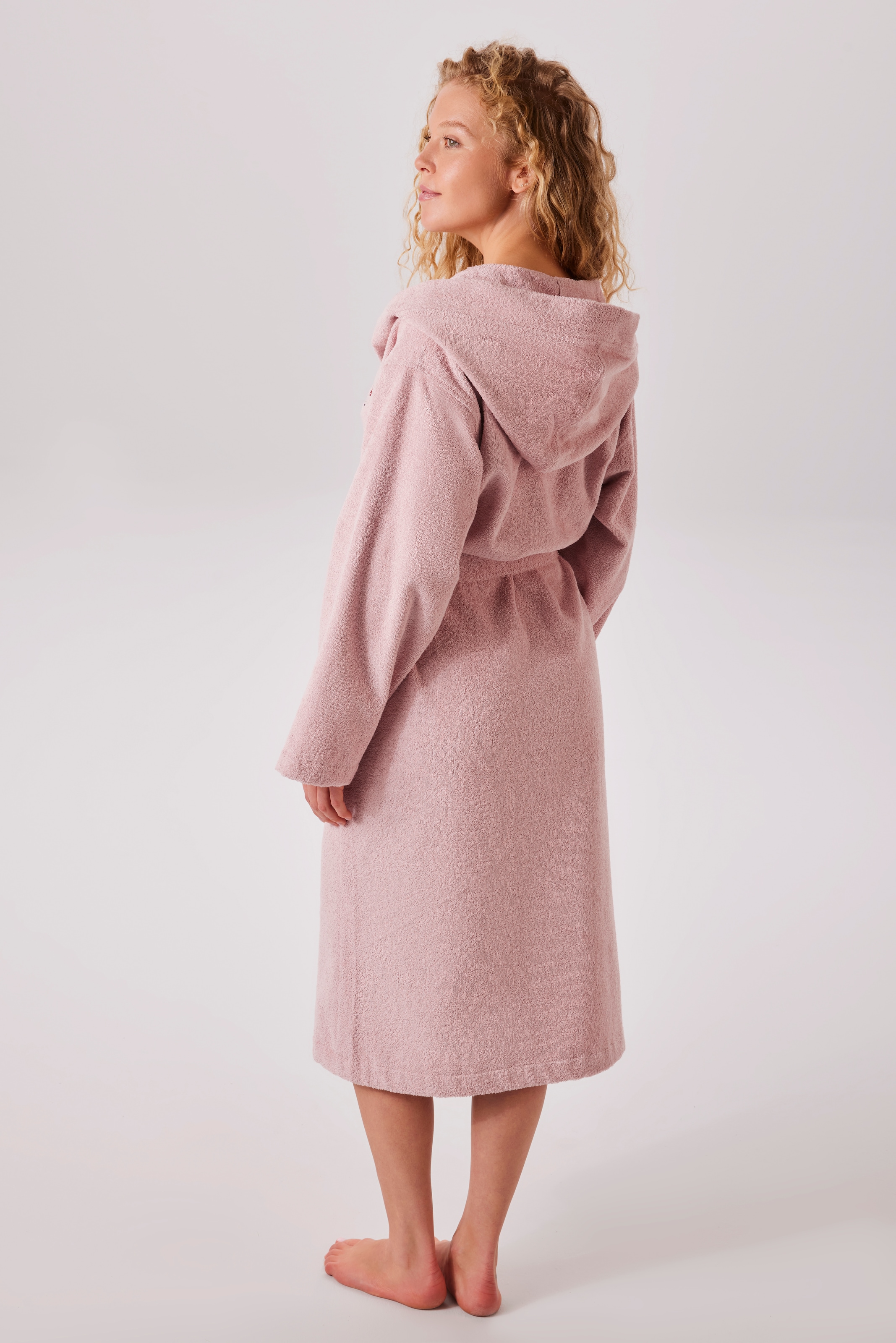 KangaROOS Unisex-Bademantel »Cassidy, für Damen & Herren, Standardlänge & Überlänge« 1 Stk. mit Taschen, Männer und Frauen, Baumwolle, Reise, Hotel, Sauna, S-3XL