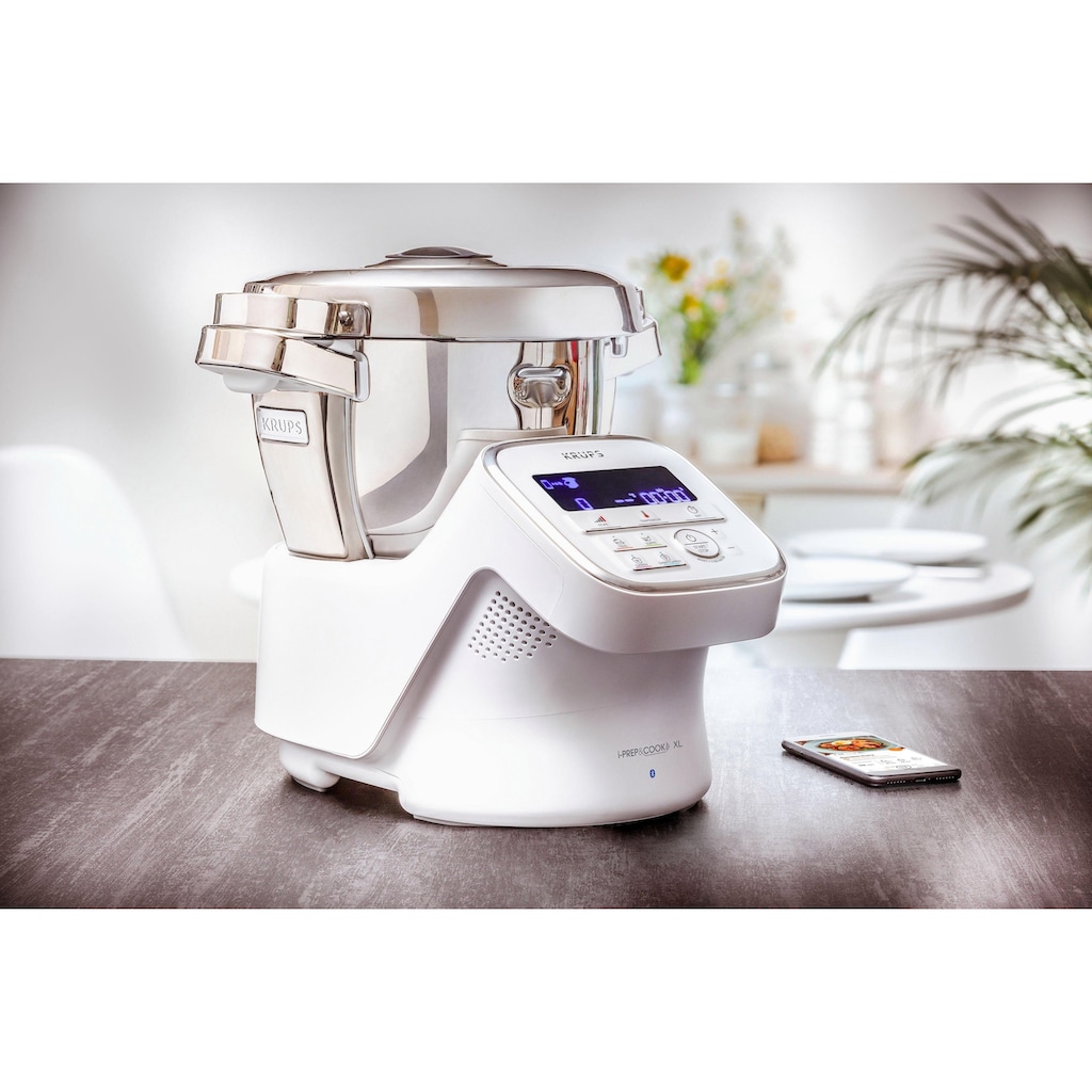 Krups Küchenmaschine mit Kochfunktion »HP60A1 i Prep&Cook XL«, 10 automatische Programme, 5 Zubehörteile, mit App und Sprachsteuerung