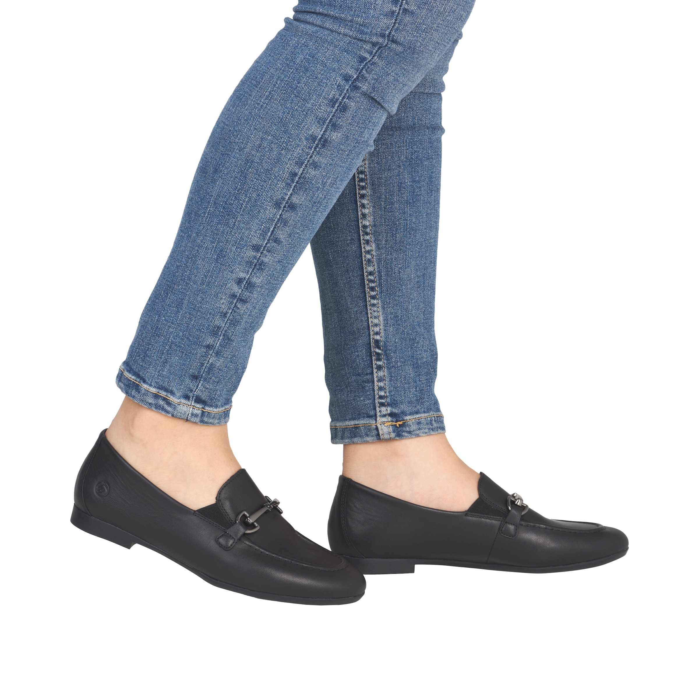 Remonte Loafer  Slipper, Schlupfschuh, Spangenschuh mit kleinen Stretcheinsätzen