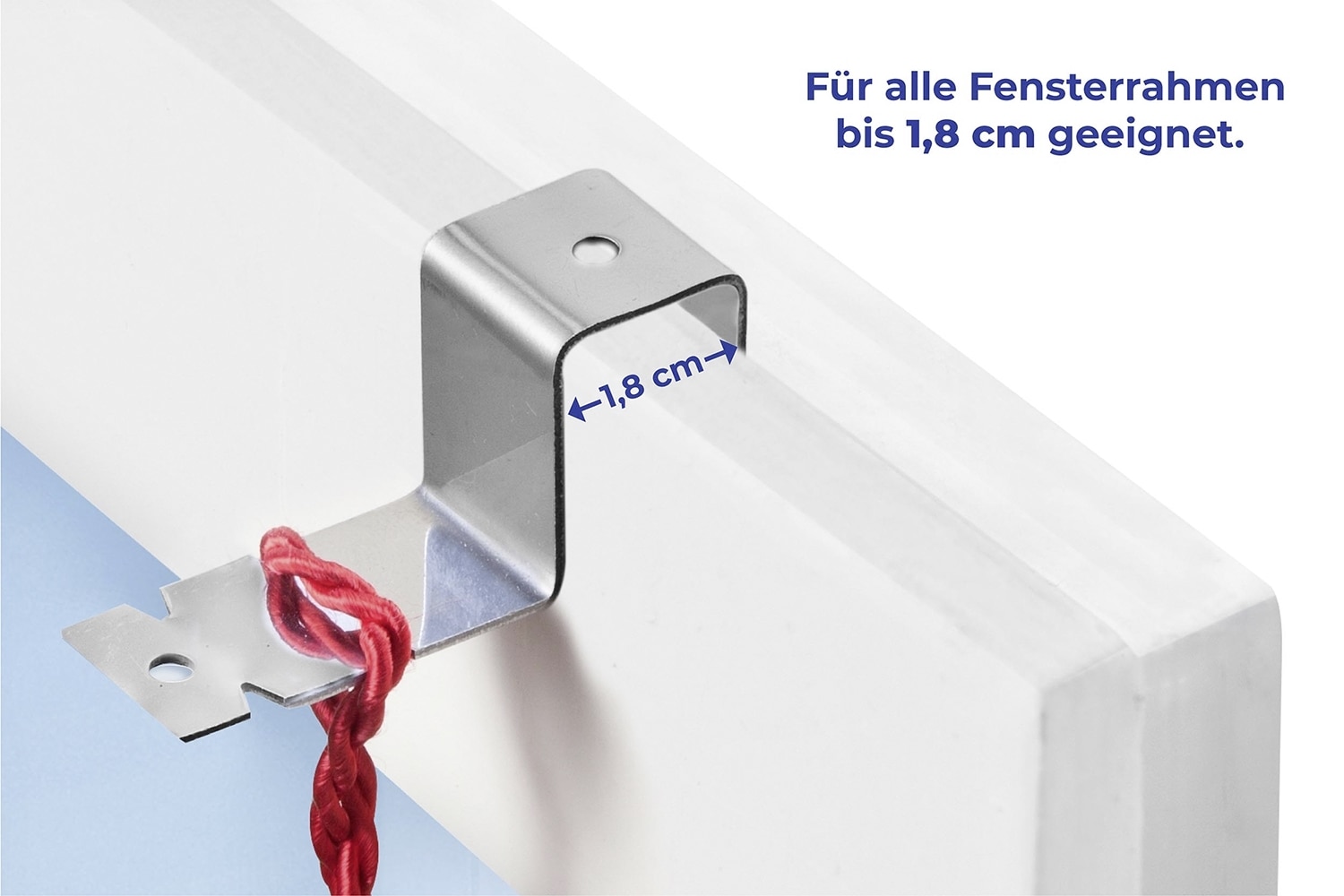 Maximex Fensterhaken »8er Set«, zum Einhängen an Fenstern & Türen, für Rahmen bis 1,8 cm, Edelstahl