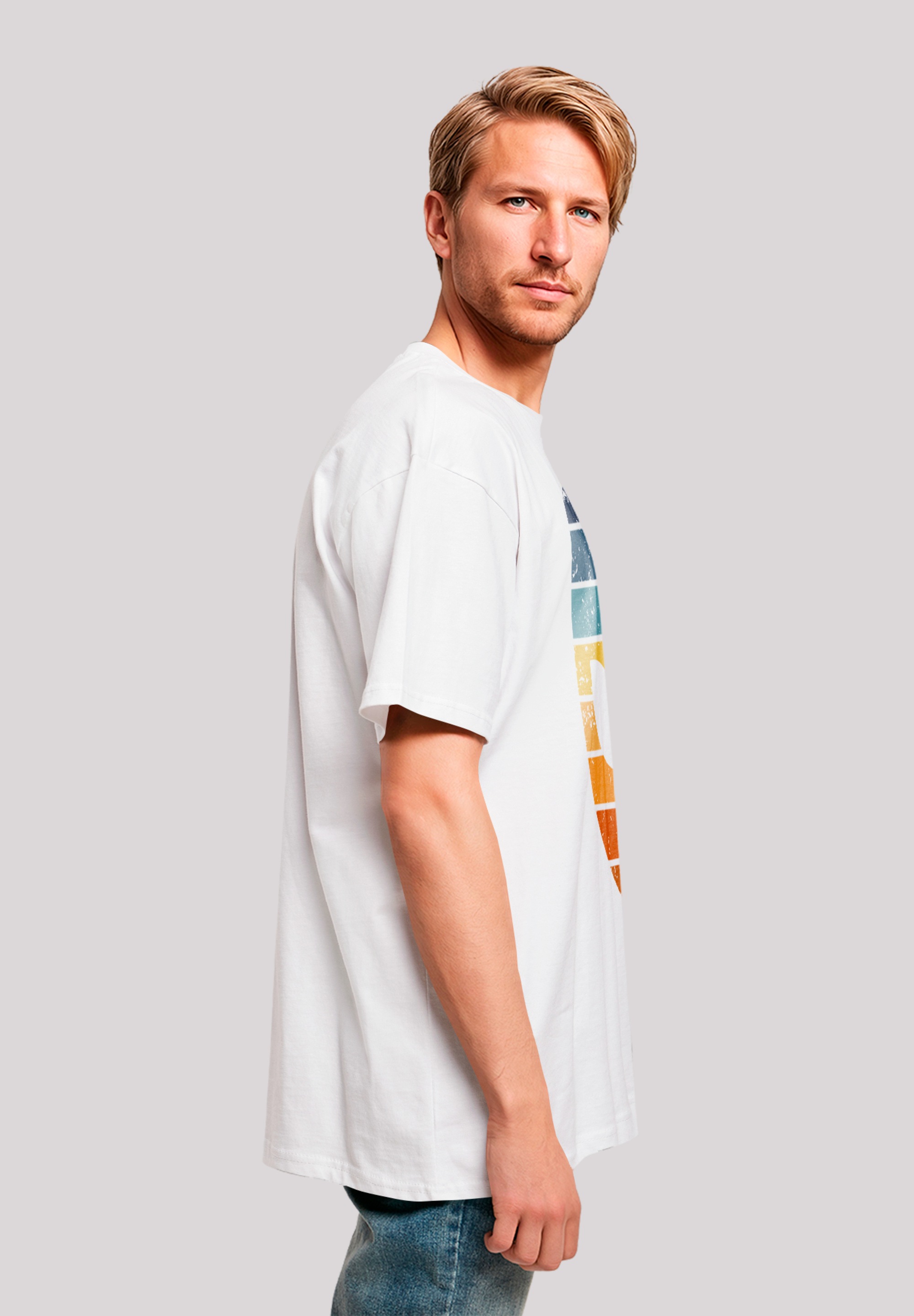 F4NT4STIC T-Shirt »Alien Sonnenuntergang Retro«, Premium Qualität