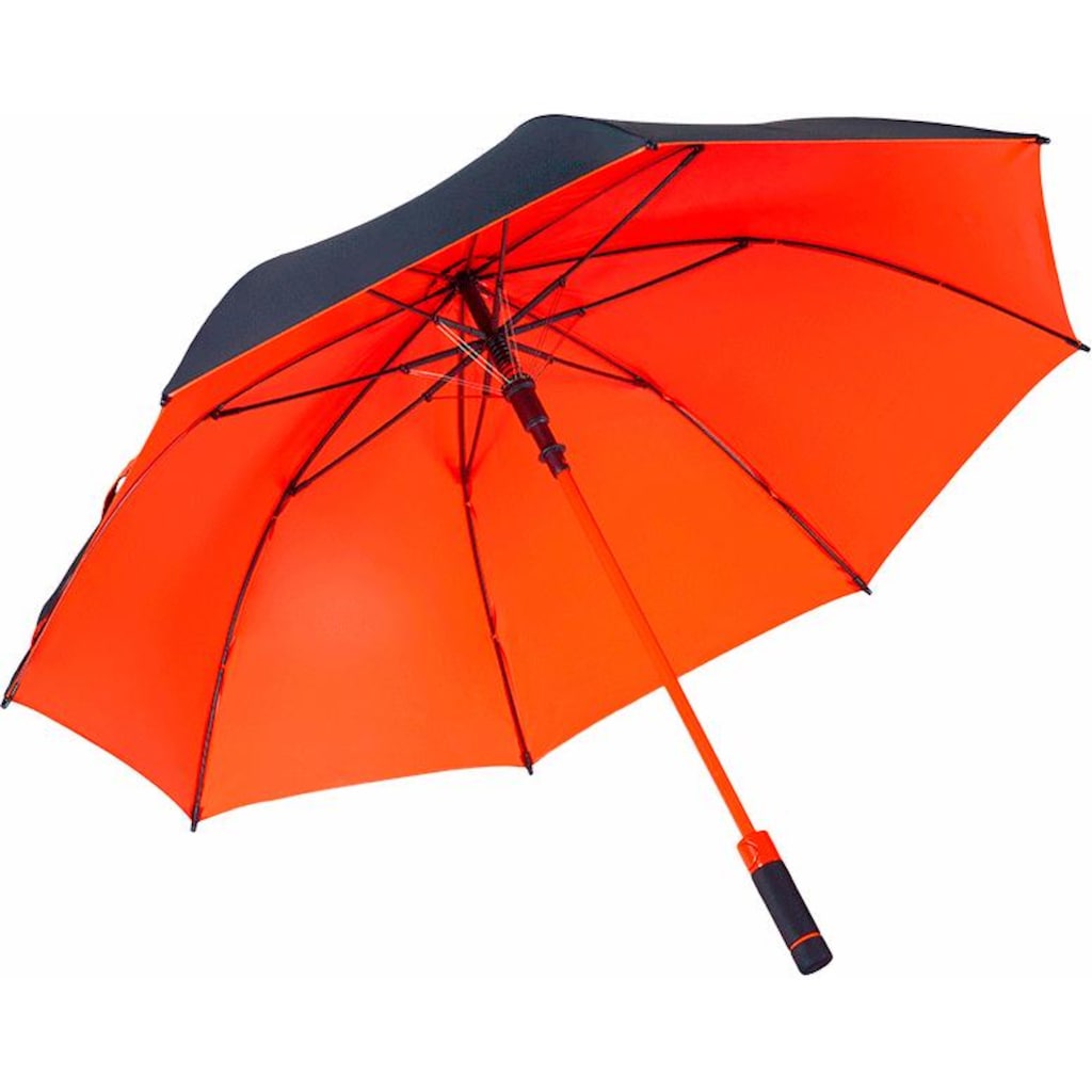 EuroSCHIRM® Stockregenschirm »birdiepal® seasons, schwarz/orange«