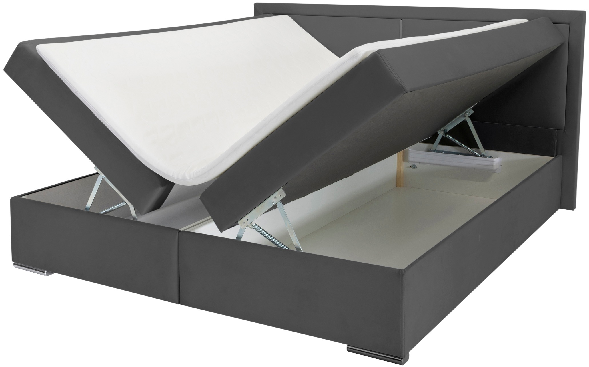 COLLECTION AB Boxbett »Athena«, Inkl. LED-Beleuchtung, Topper und Stauraum