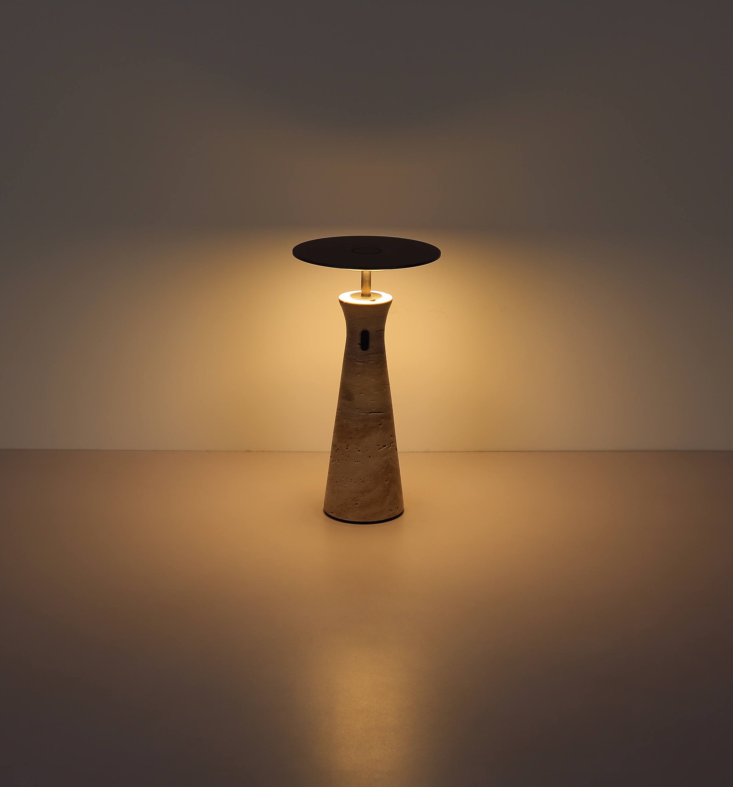 GLOBO LIGHTING LED Tischleuchte »TRAVERTIN« LED-Modul 1 Stk. Warmweiß Travertinstein Sockel