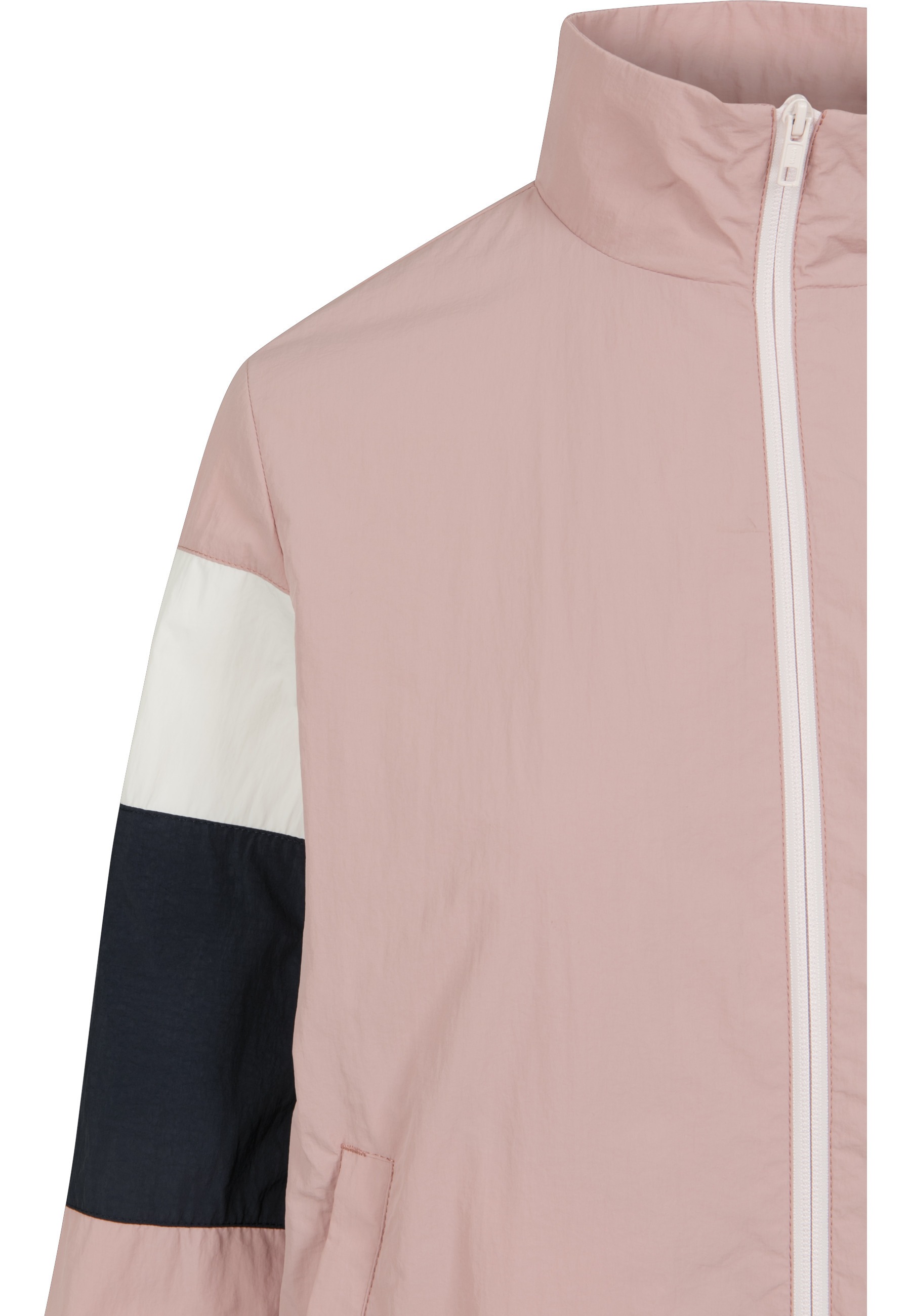 URBAN CLASSICS Allwetterjacke »Urban Classics Damen Ladies 3-Tone Crinkle Track Jacket« 1 Stk. tlg. ohne Kapuze