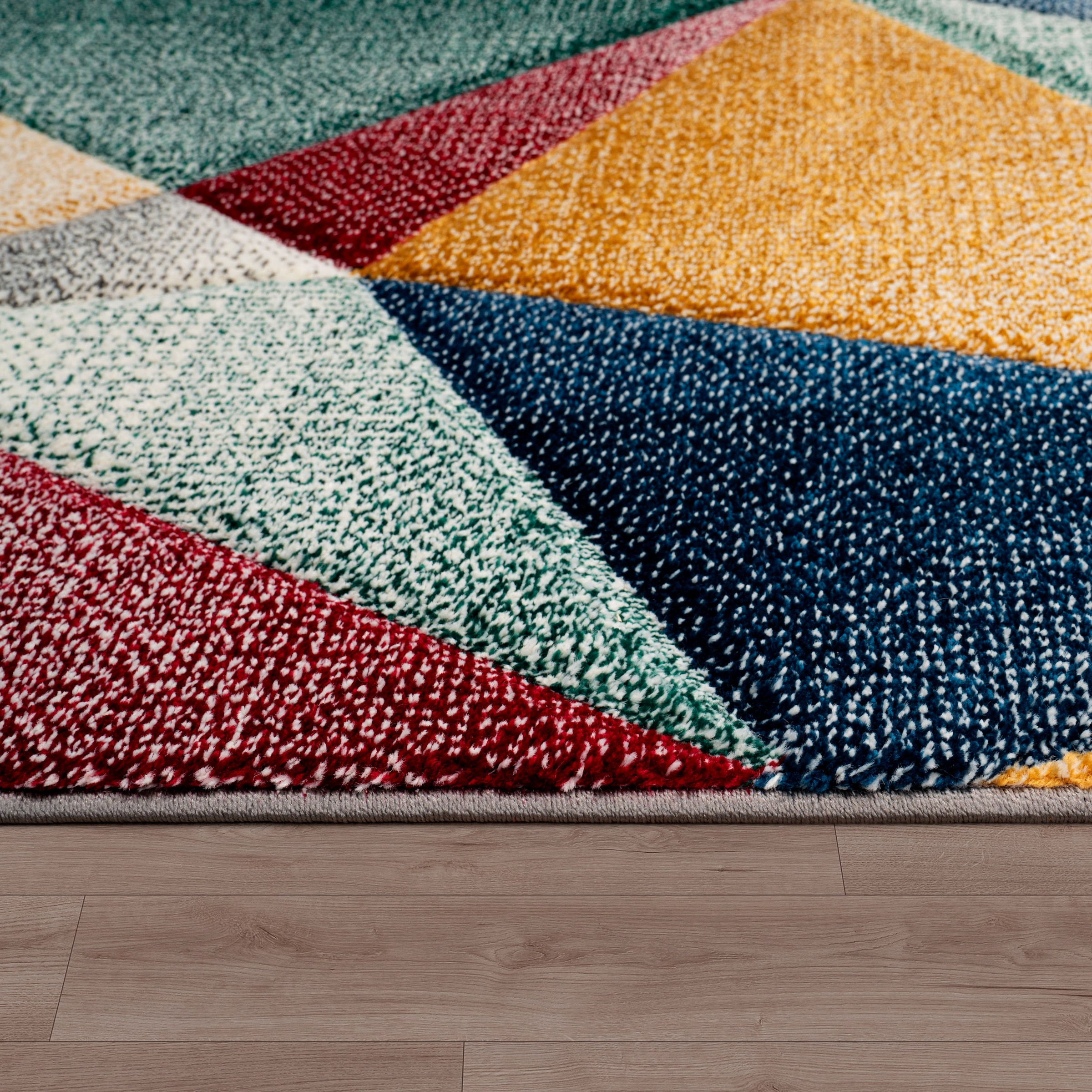 Paco Home Läufer »Smaragd 762«, rechteckig, 17 mm Höhe, Kurzflor, modernes geometrisches Design, Wohnzimmer, Schlafzimmer