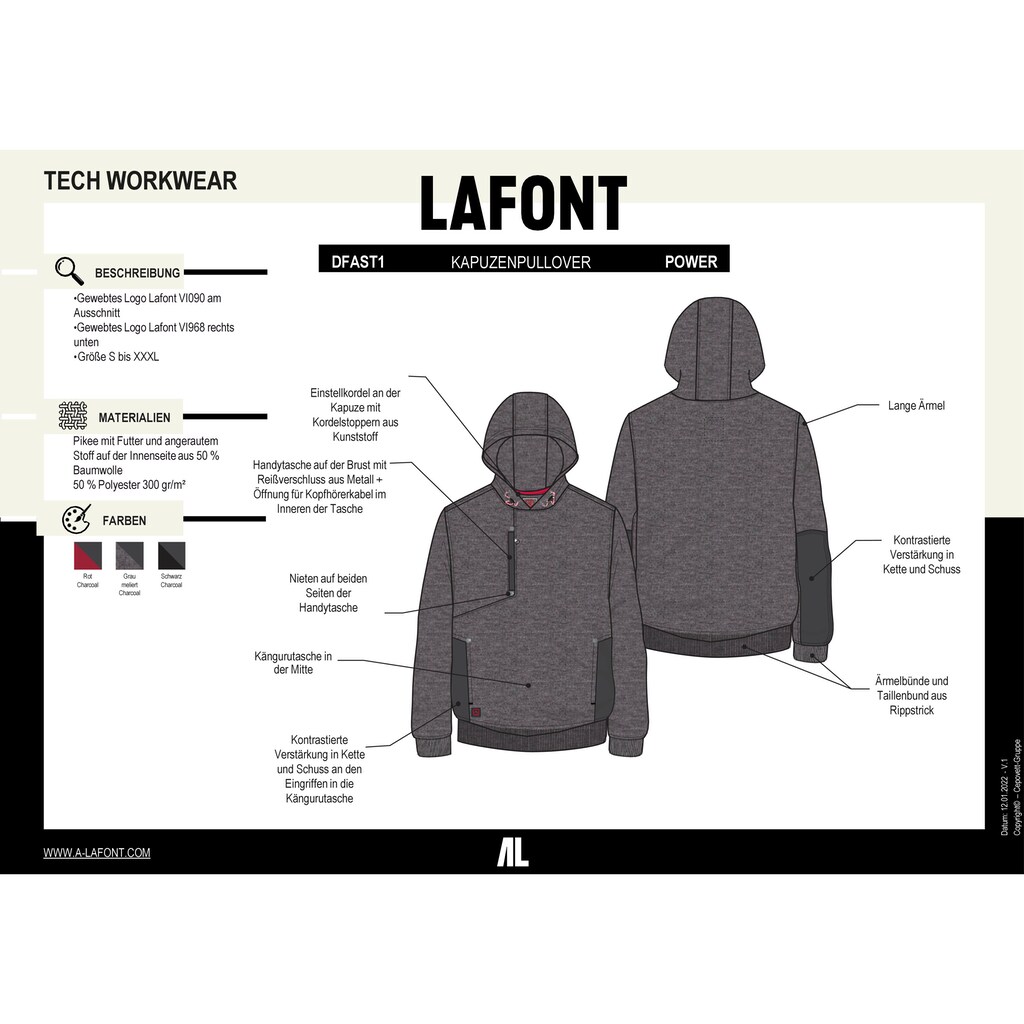 Lafont Hoodie »Unisex "Power"«