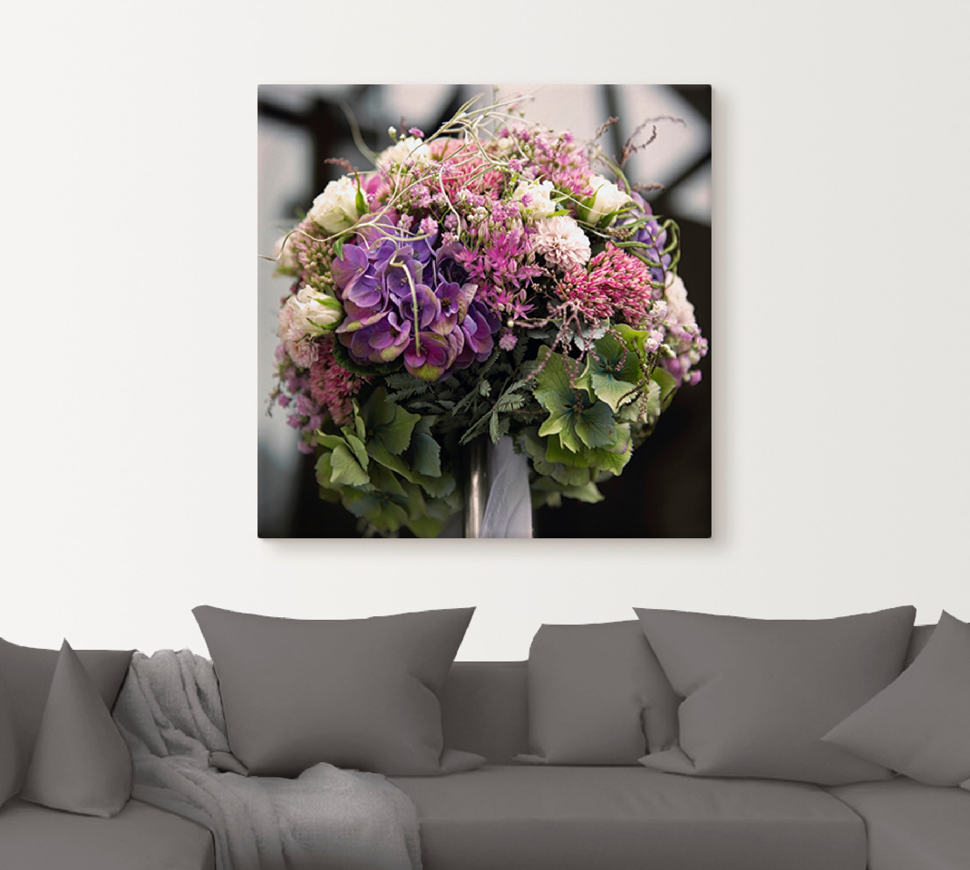 Artland Leinwandbild »Blumenkugel«, Blumen, (1 St.), auf Keilrahmen gespannt