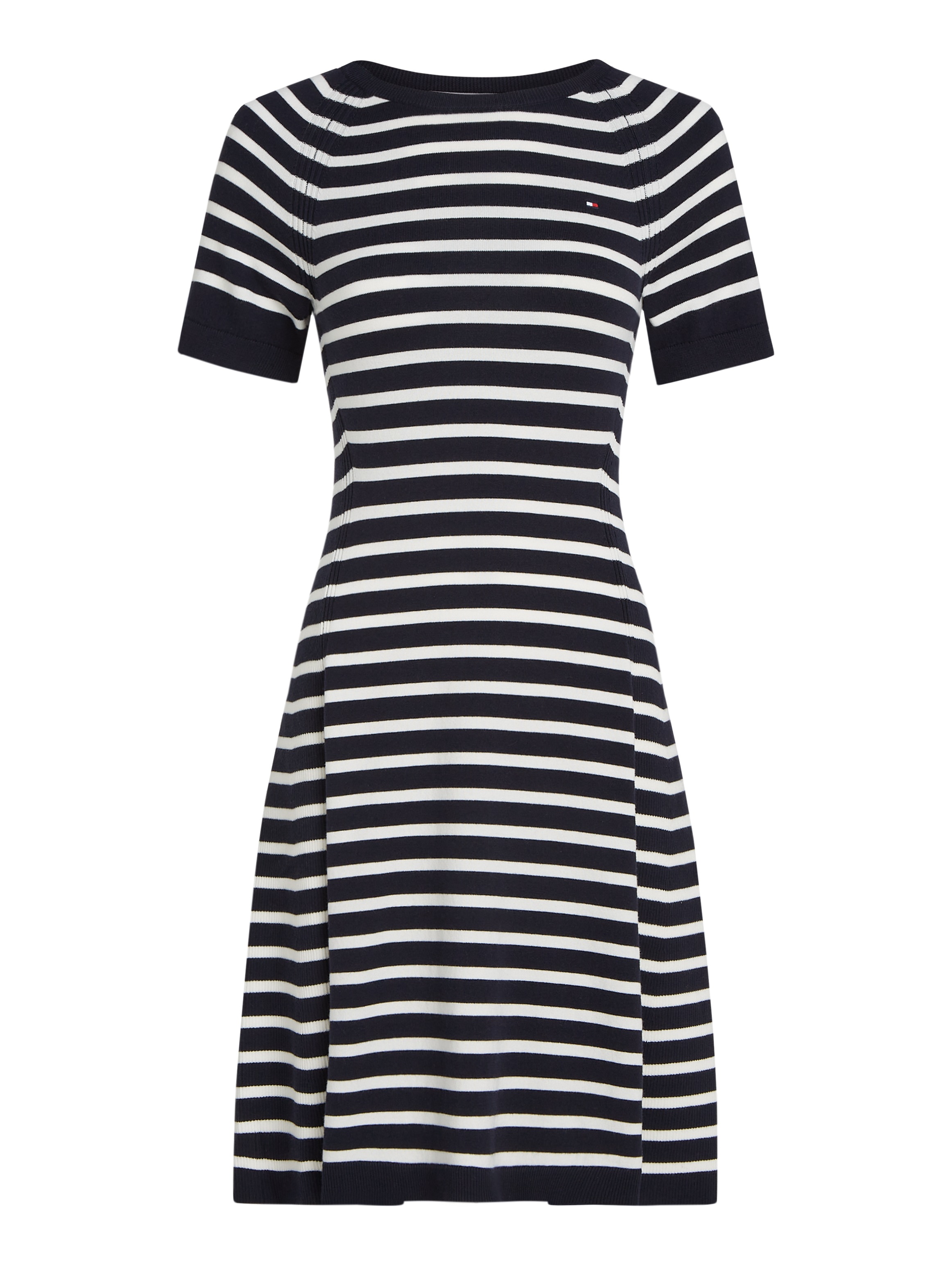 Tommy Hilfiger Jerseykleid »CO JERSEY STITCH F&F DRESS«, mit Logostickerei auf der Brust