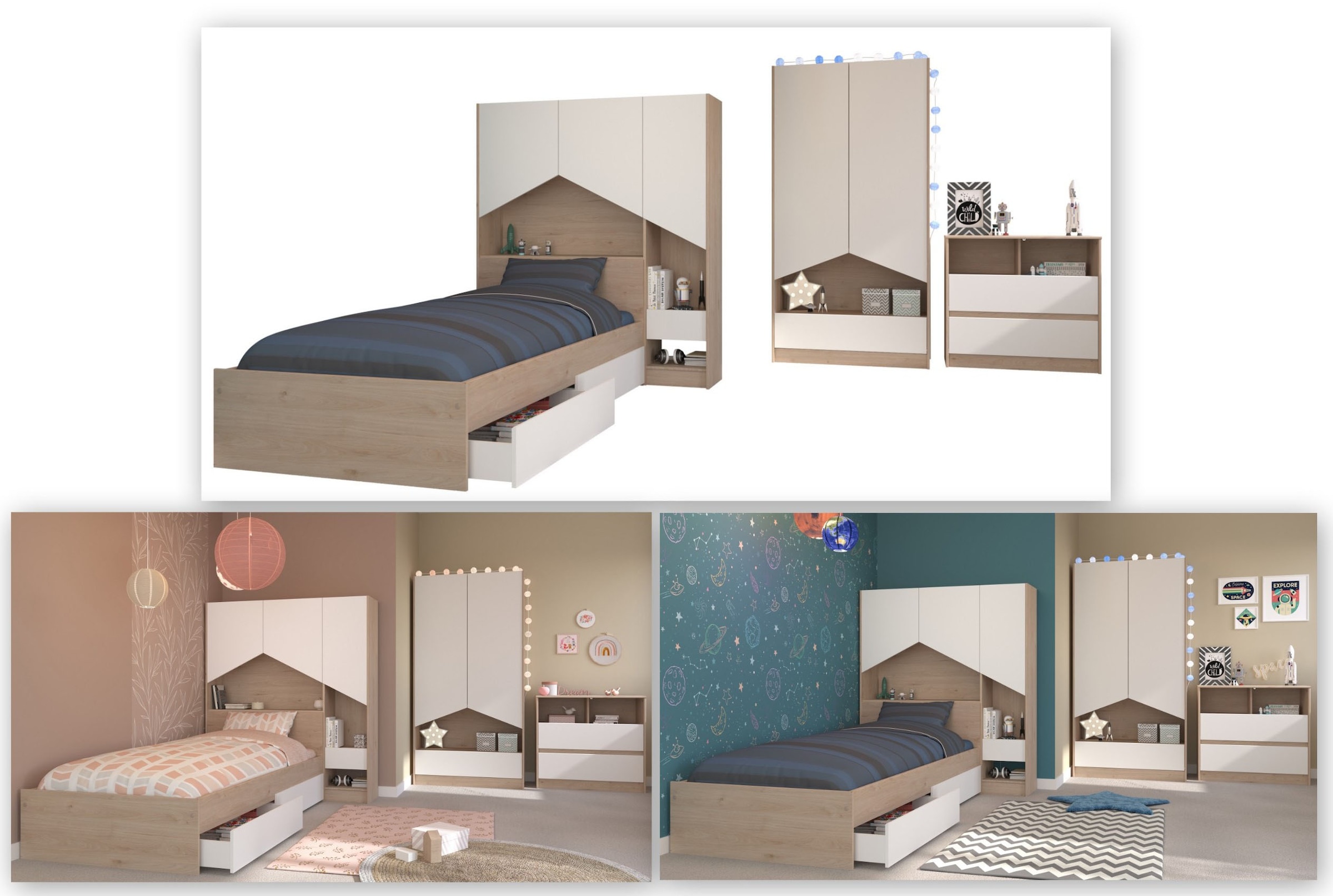 Parisot Jugendzimmer-Set Set, 5 Stk. tlg. günstig online kaufen
