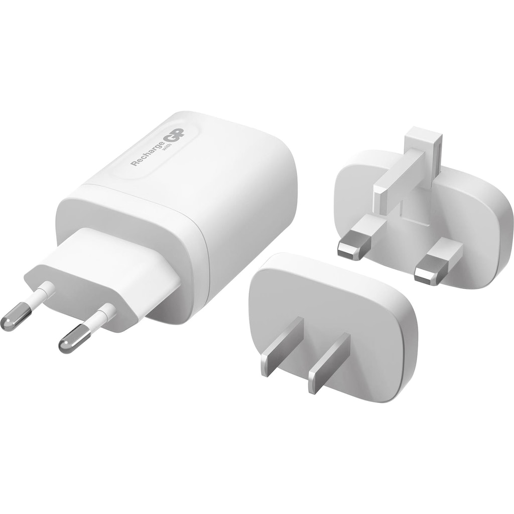 GP Batteries USB-Ladegerät »Steckerlader 20W PD 2 USB-Anschlüsse Typ A&C Inkl. int. Stecker«, ideal zum Laden von Smartphones, Tablets, Smartwaches, Kopfhörern uvm