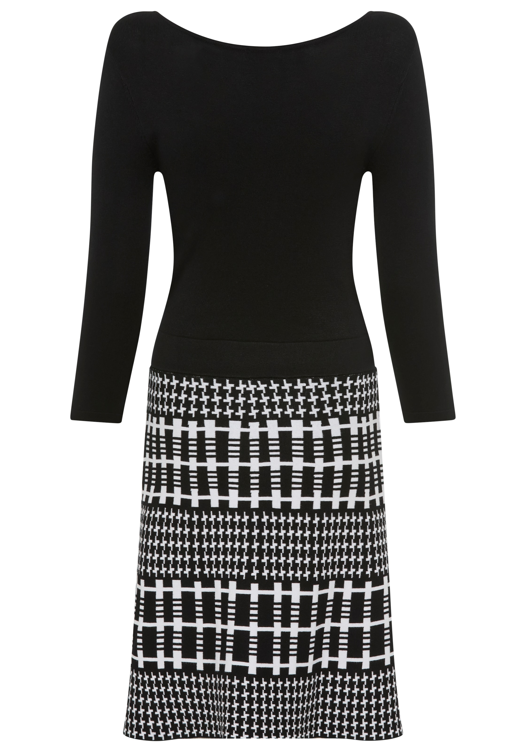 Bruno Banani Strickkleid, mit tollem Jacquard-Rock