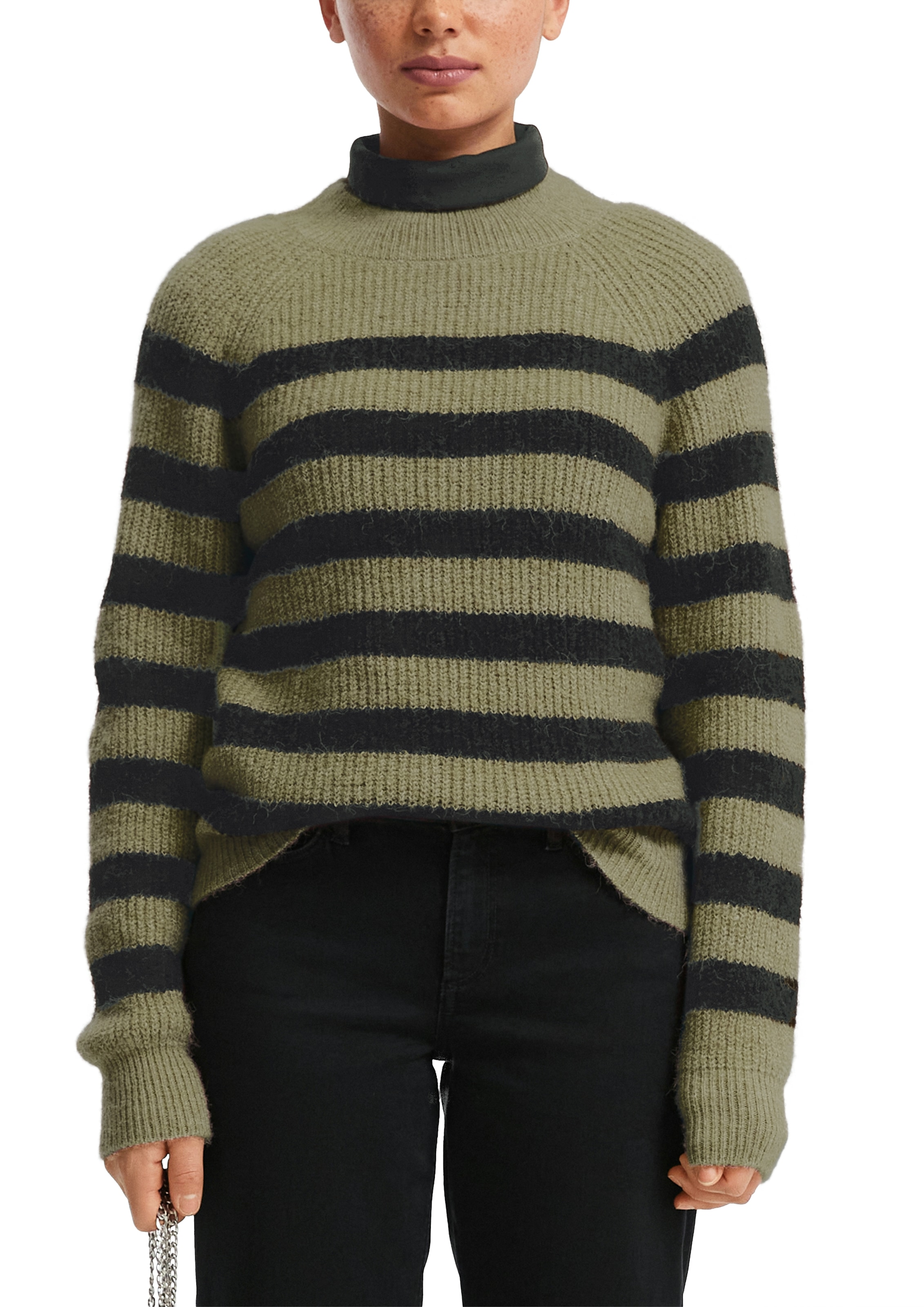 QS Strickpullover mit Stehkragen günstig online kaufen