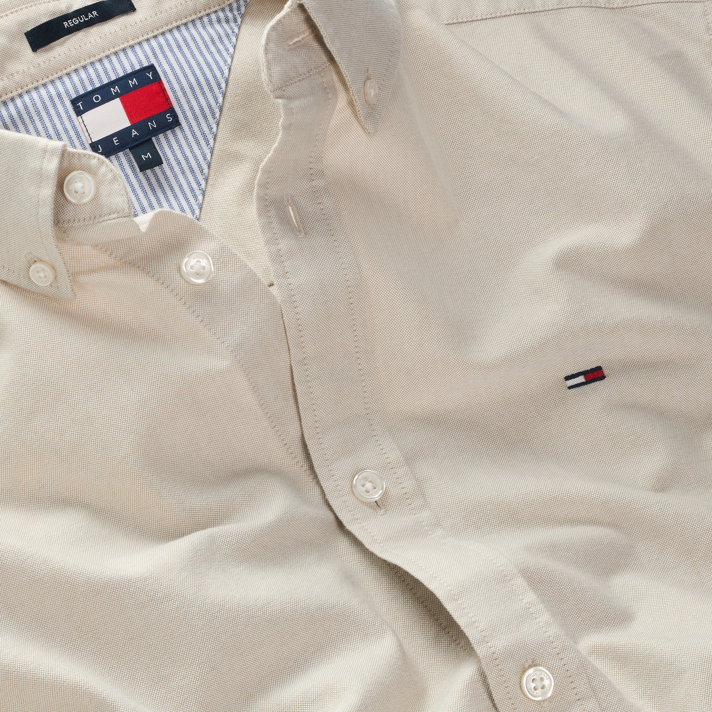 Tommy Jeans Langarmhemd »TJM REG OXFORD SHIRT EXT«, Mit Rundhalsausschnitt
