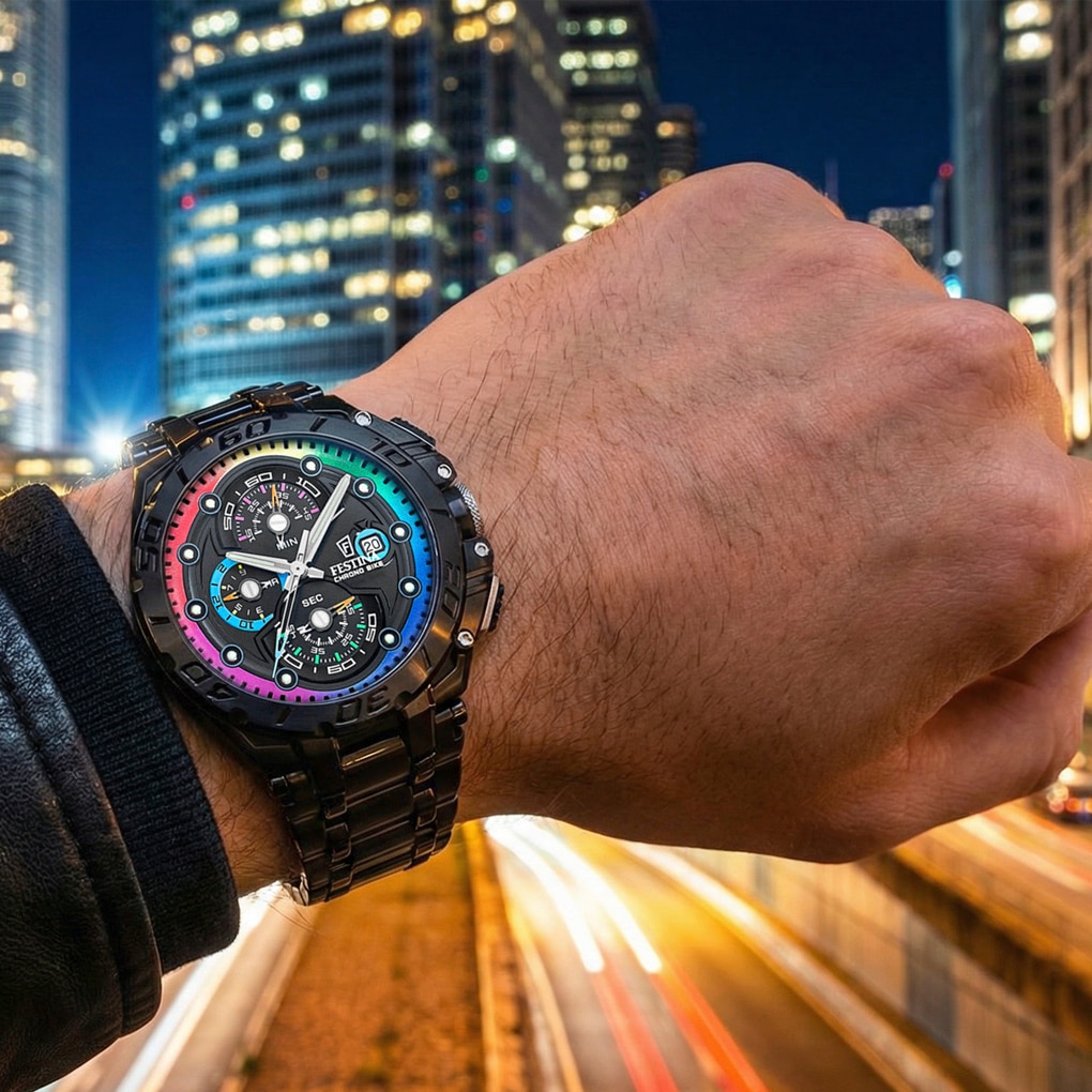 Festina Chronograph »Chrono Bike Limited Edition« Quarzuhr, Armbanduhr, Herrenuhr, Edelstahlarmband