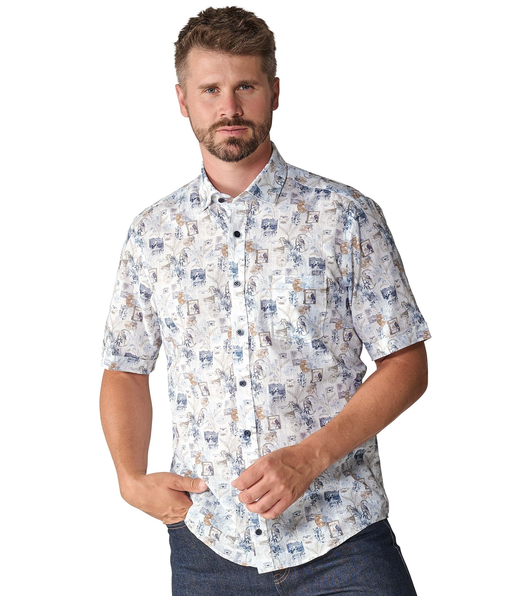 CASAMODA Kurzarmhemd "CASAMODA Freizeithemd Kurzarm Print" günstig online kaufen