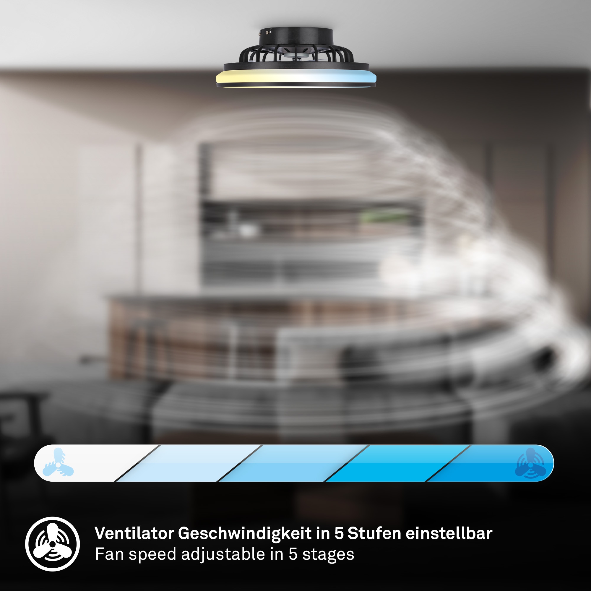 Briloner Leuchten LED Deckenleuchte »VENTURO« LED-Board 1 Stk. warmweiß - kaltweiß 38 x 14 cm (DxH), Schlafzimmer, Wohnzimmer, Esszimmer, Flur, Küche