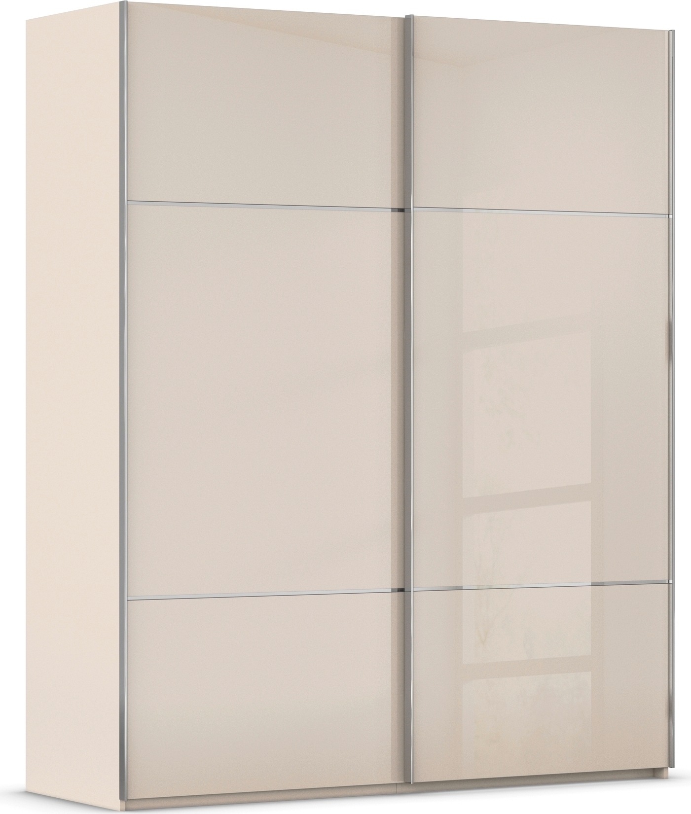 rauch Schwebetürenschrank »Kleiderschrank Schrank Garderobe Schlafzimmerschrank SCALE-TRIO« edle dreigeteilte Front mit 2 Zierleisten Glasfront MADE IN GERMANY