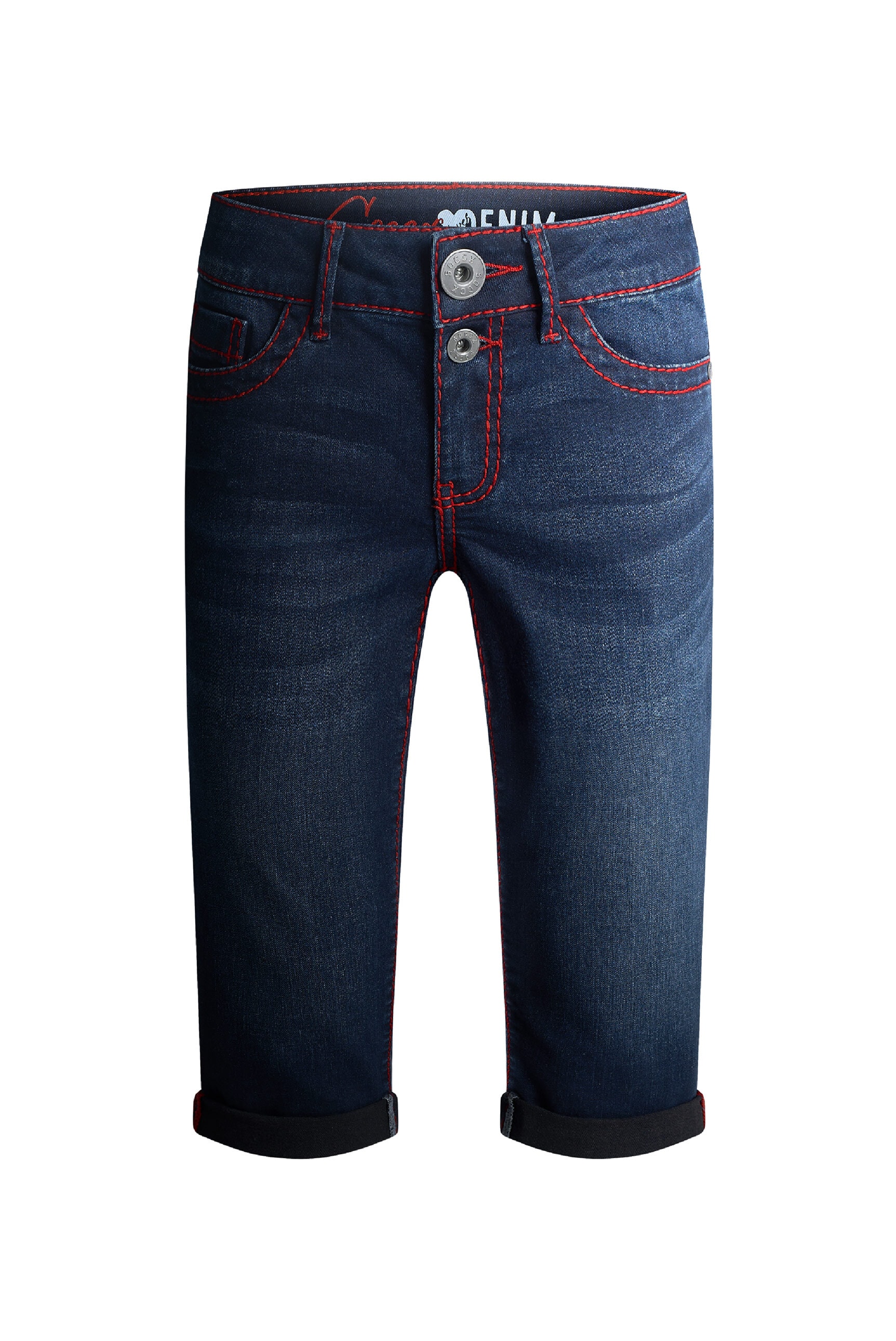 SOCCX Regular-fit-Jeans mit breiten Nähten