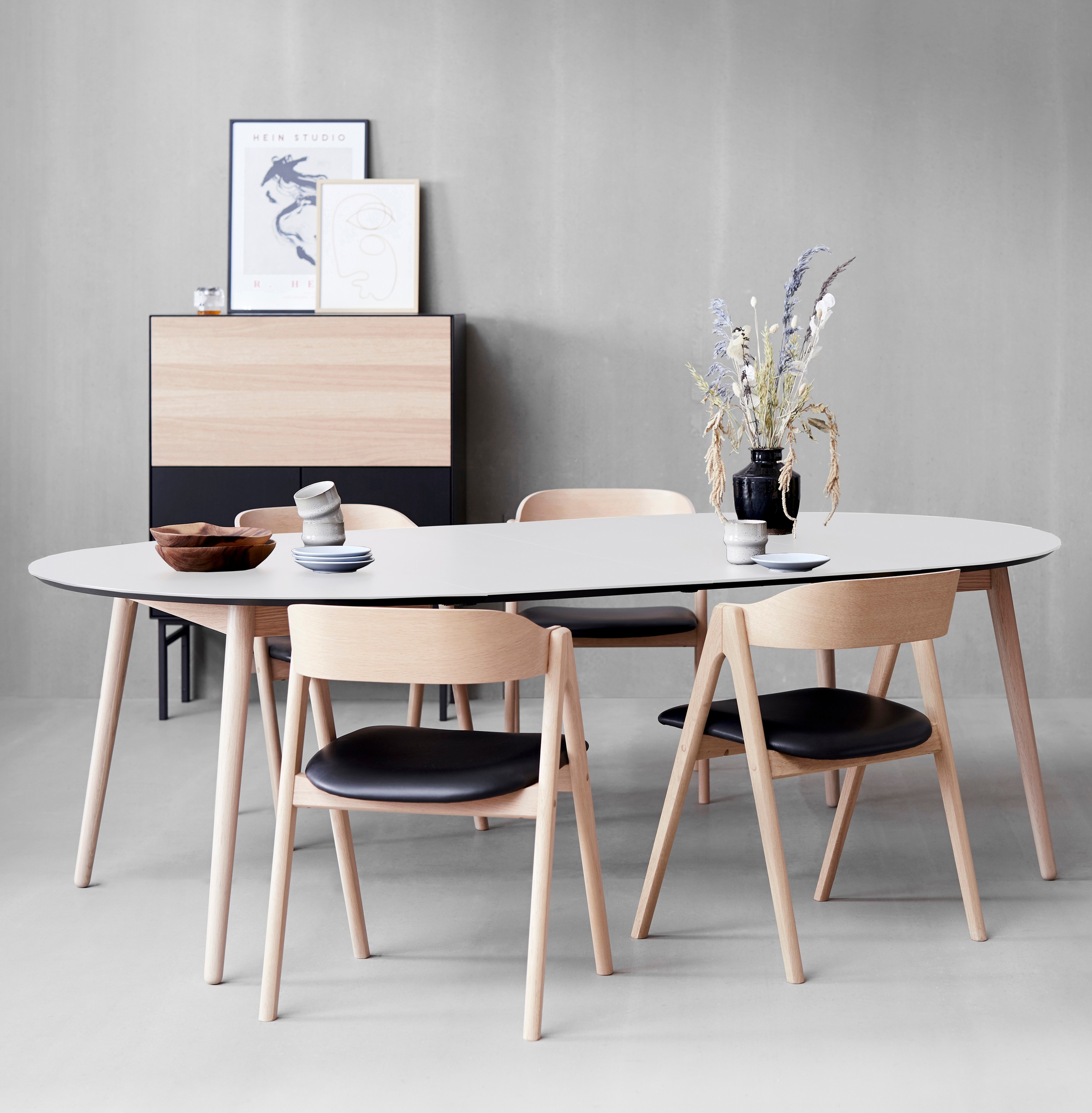 Hammel«, bestellen Tischplatte Massivholzgestell MDF/Laminat, by | Ø135(231) »Meza Hammel BAUR aus Furniture cm, Esstisch runde