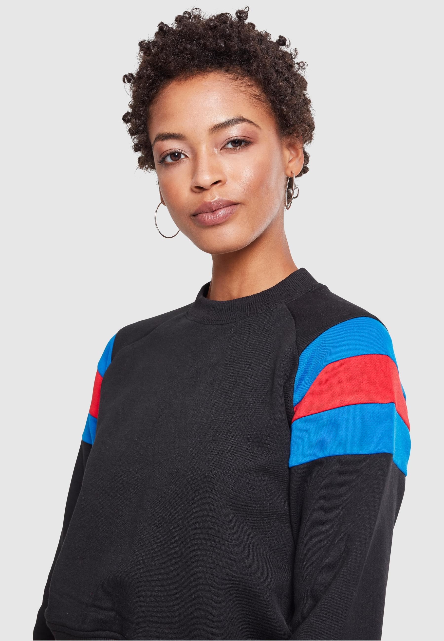 URBAN CLASSICS Sweatshirt »Urban Classics Damen Ladies Sleeve Stripe Crew«, (1 tlg.)